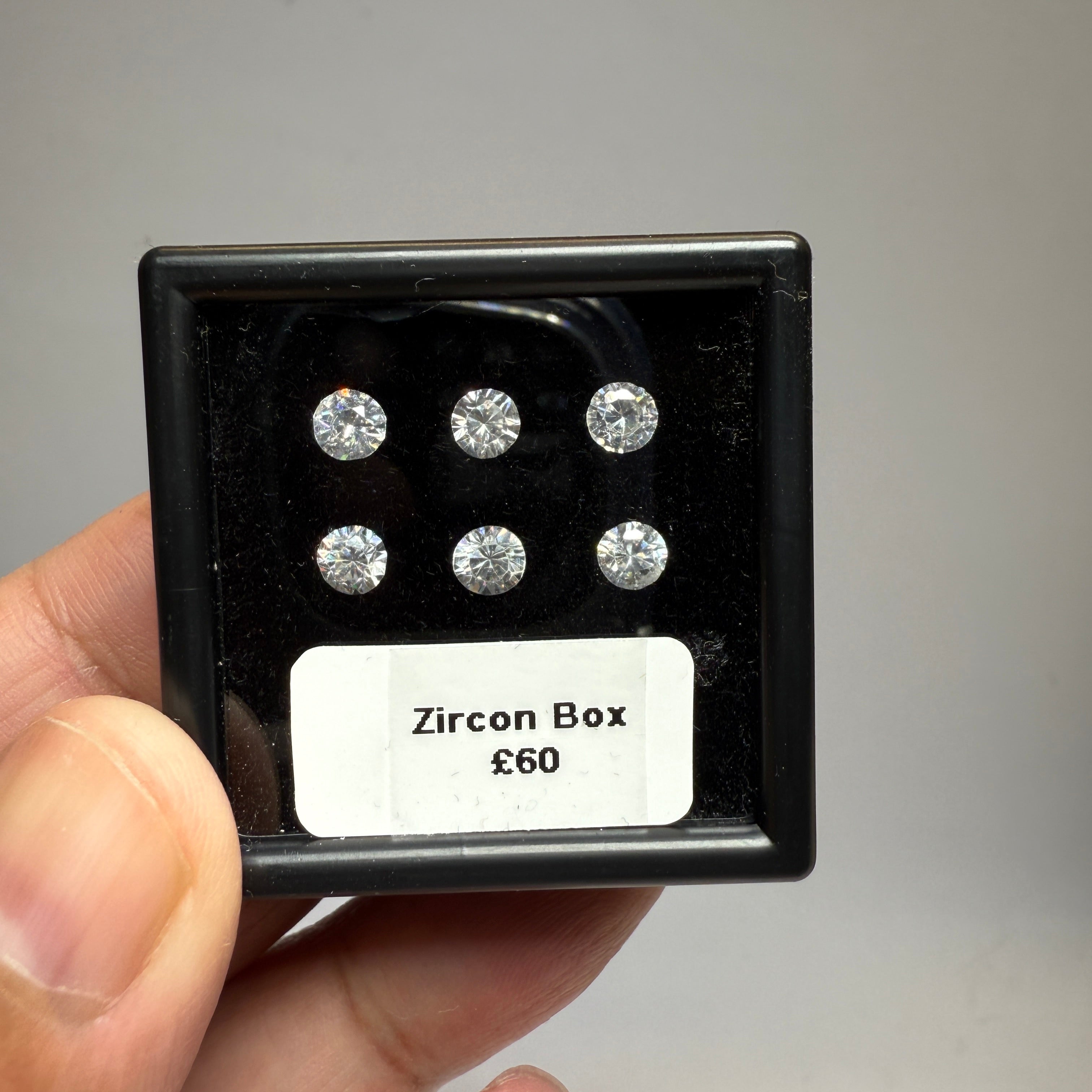 Zircon box, gently heated, 10mm. native cuts