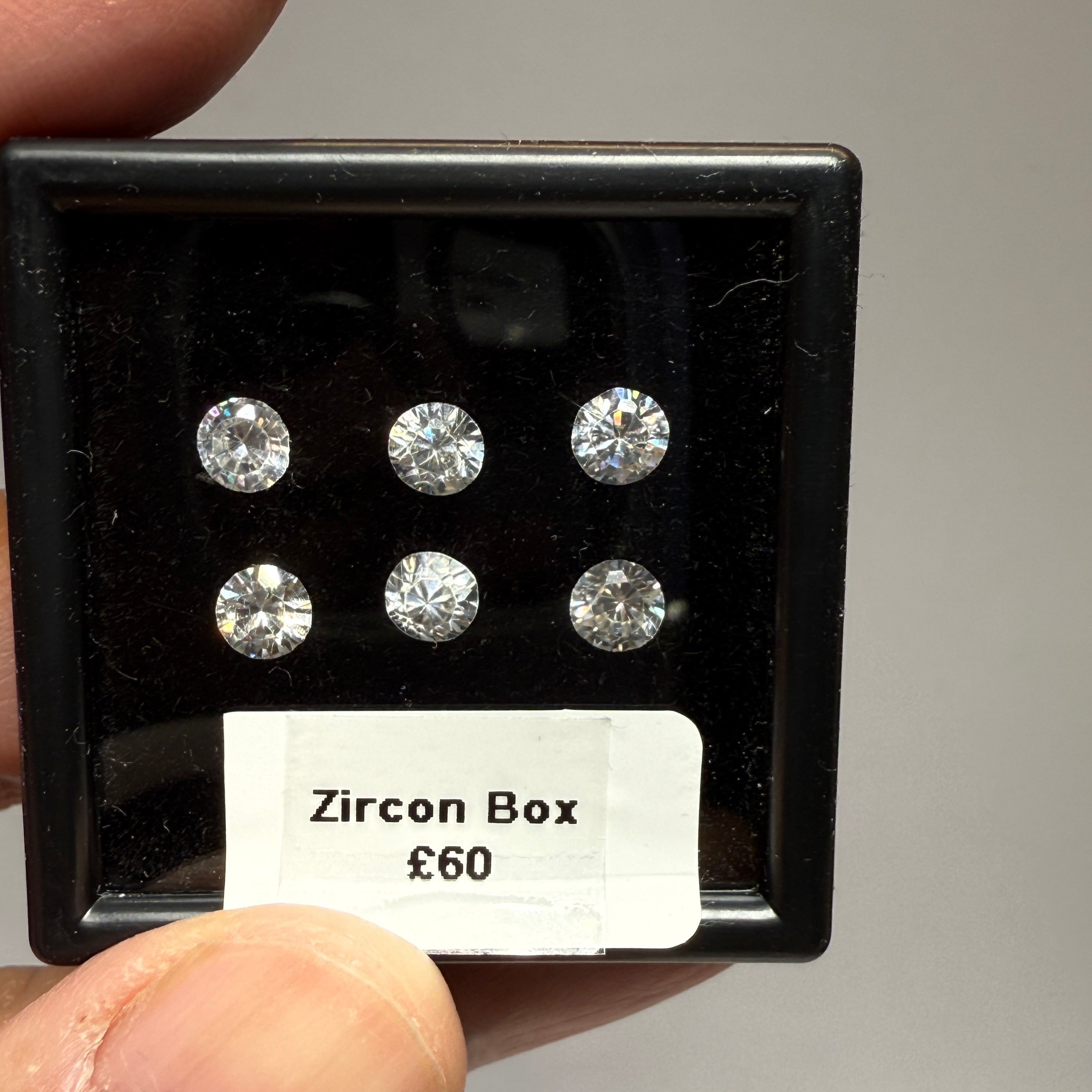 Zircon box, gently heated, 10mm. native cuts