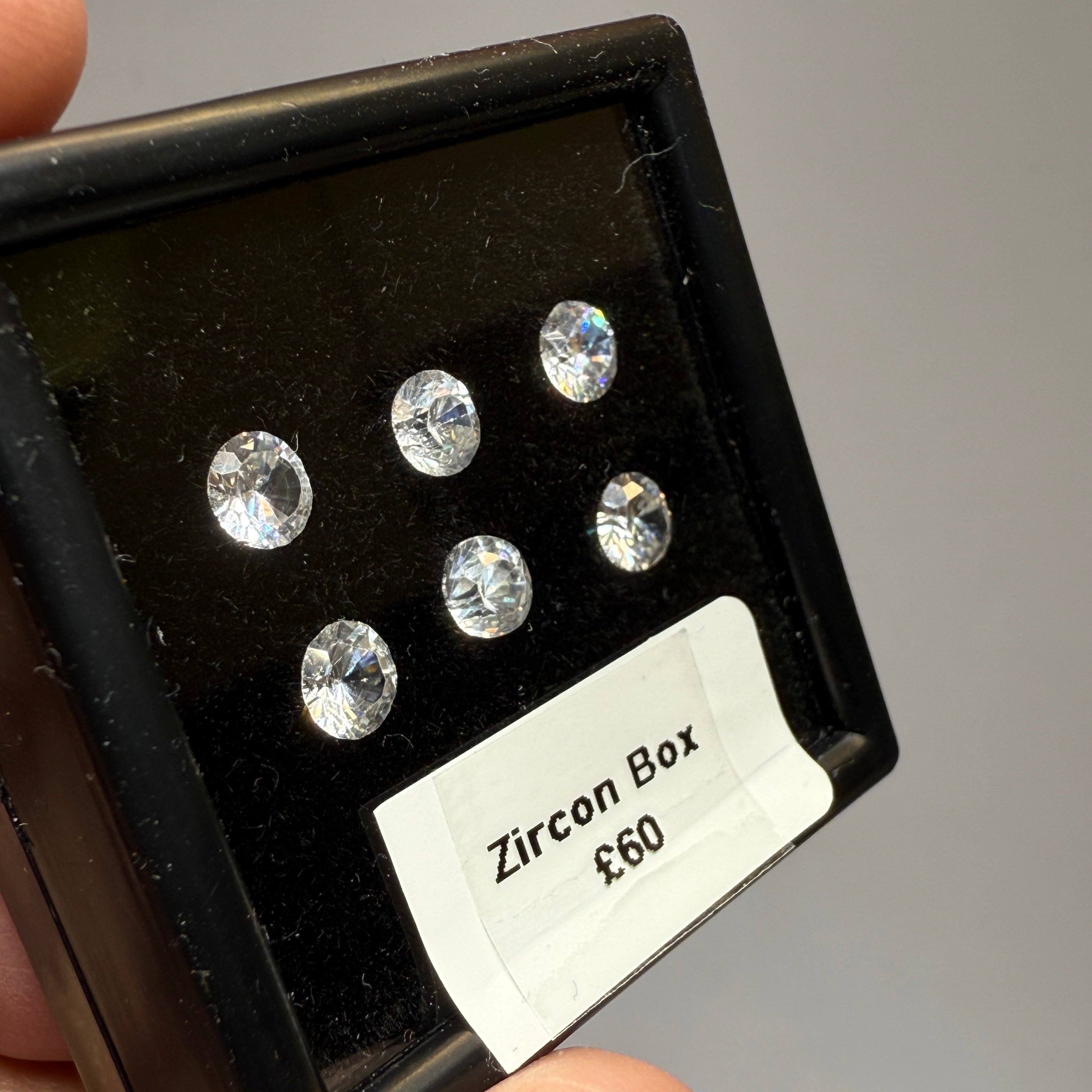 Zircon box, gently heated, 10mm. native cuts