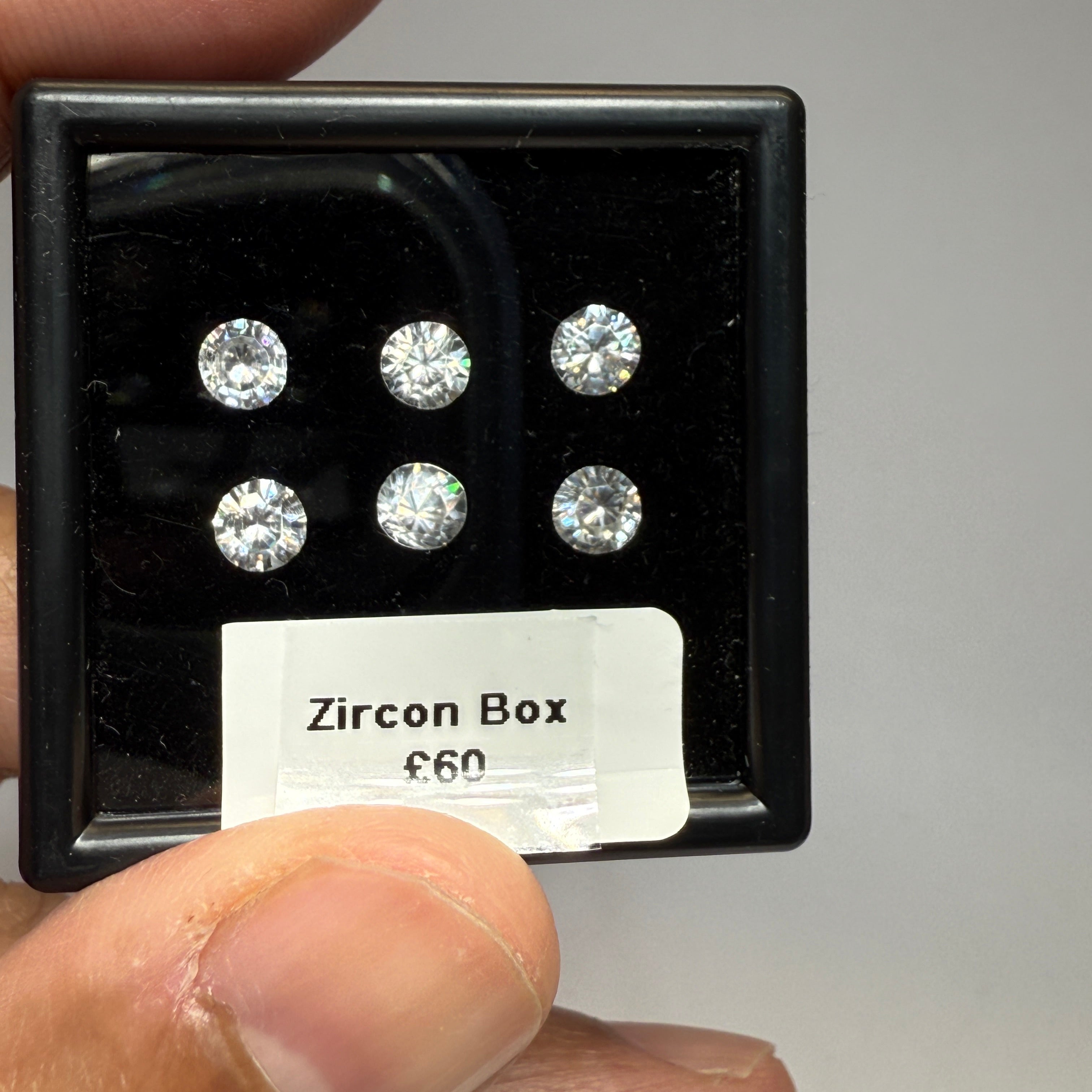 Zircon box, gently heated, 10mm. native cuts