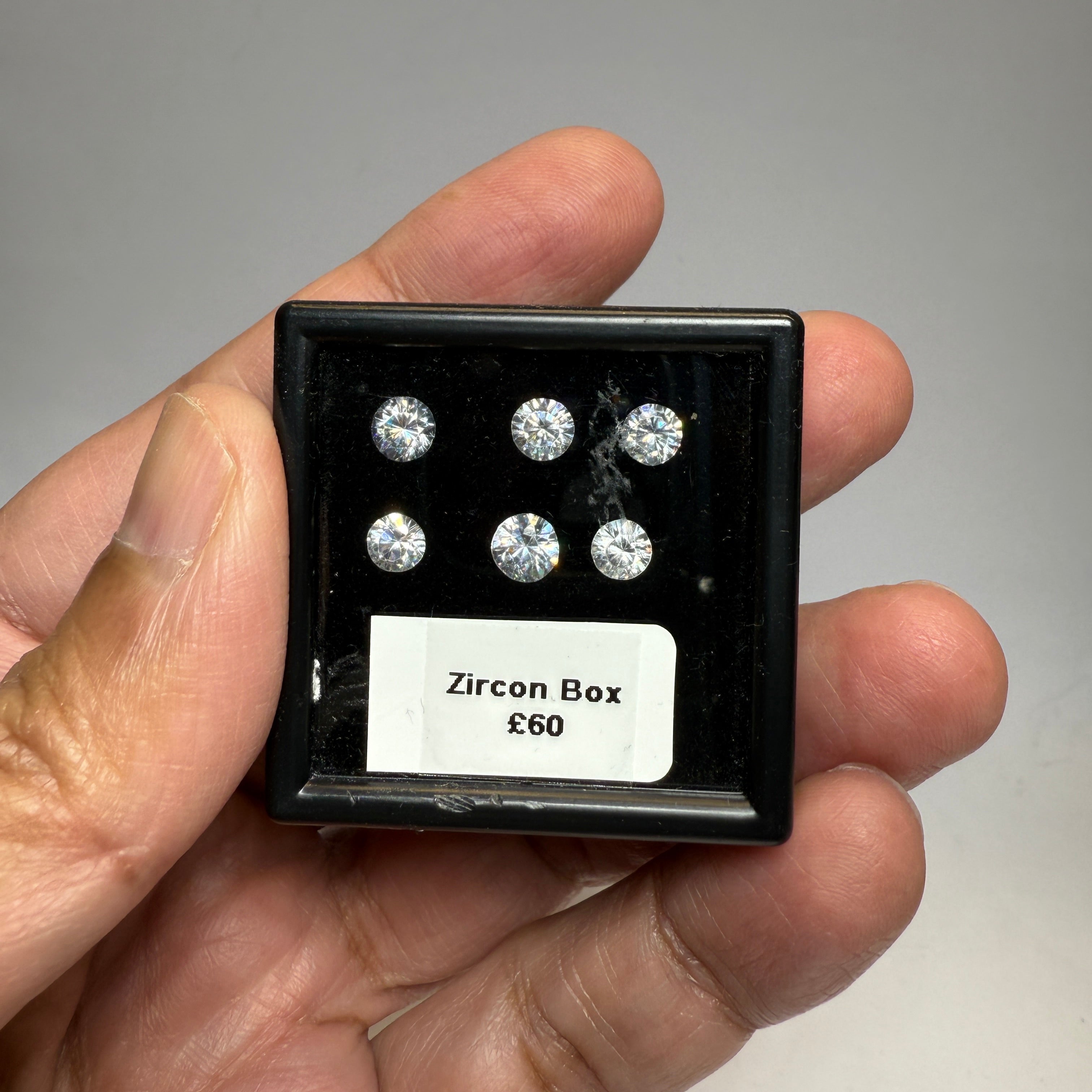 Zircon box, gently heated, 10mm. native cuts