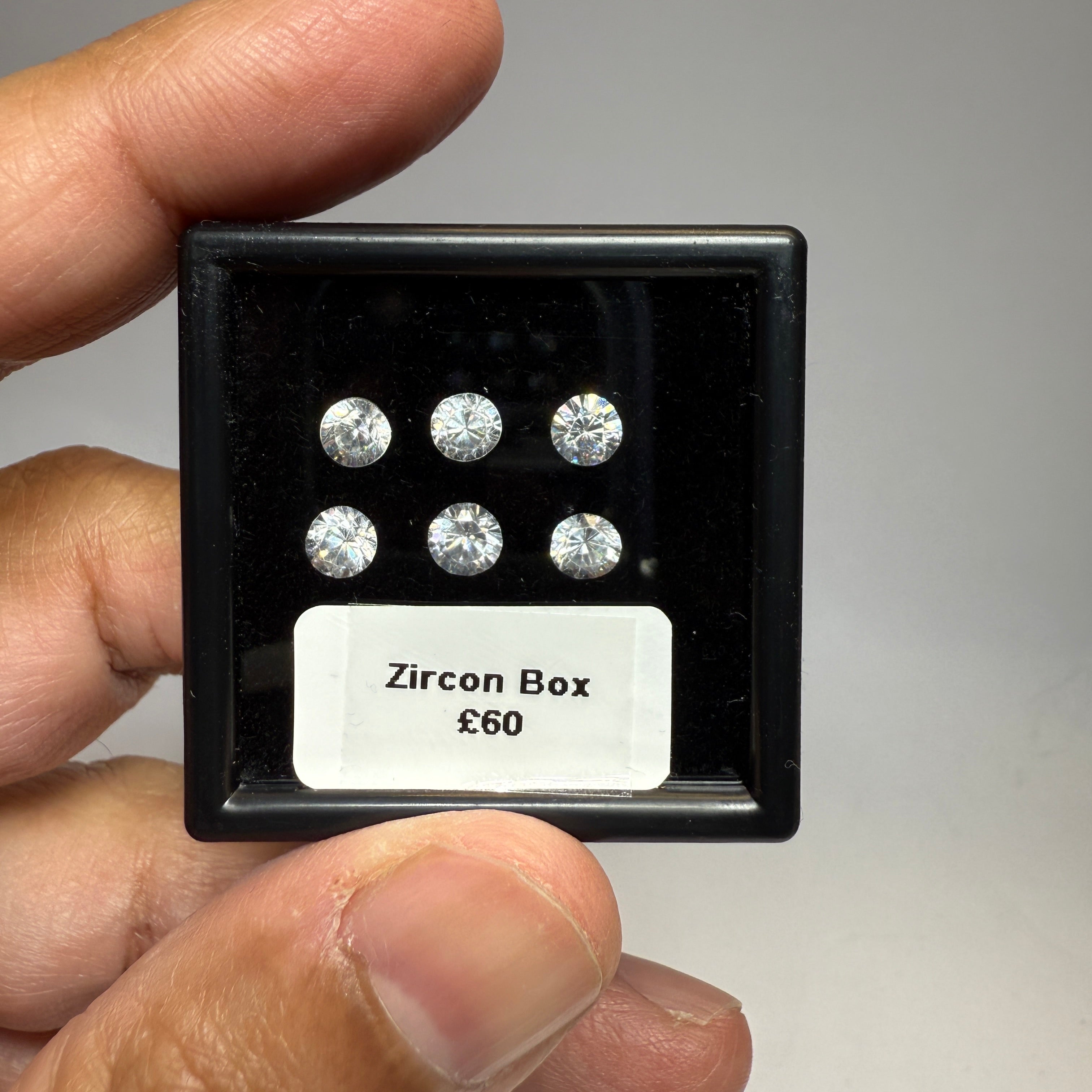 Zircon box, gently heated, 10mm. native cuts