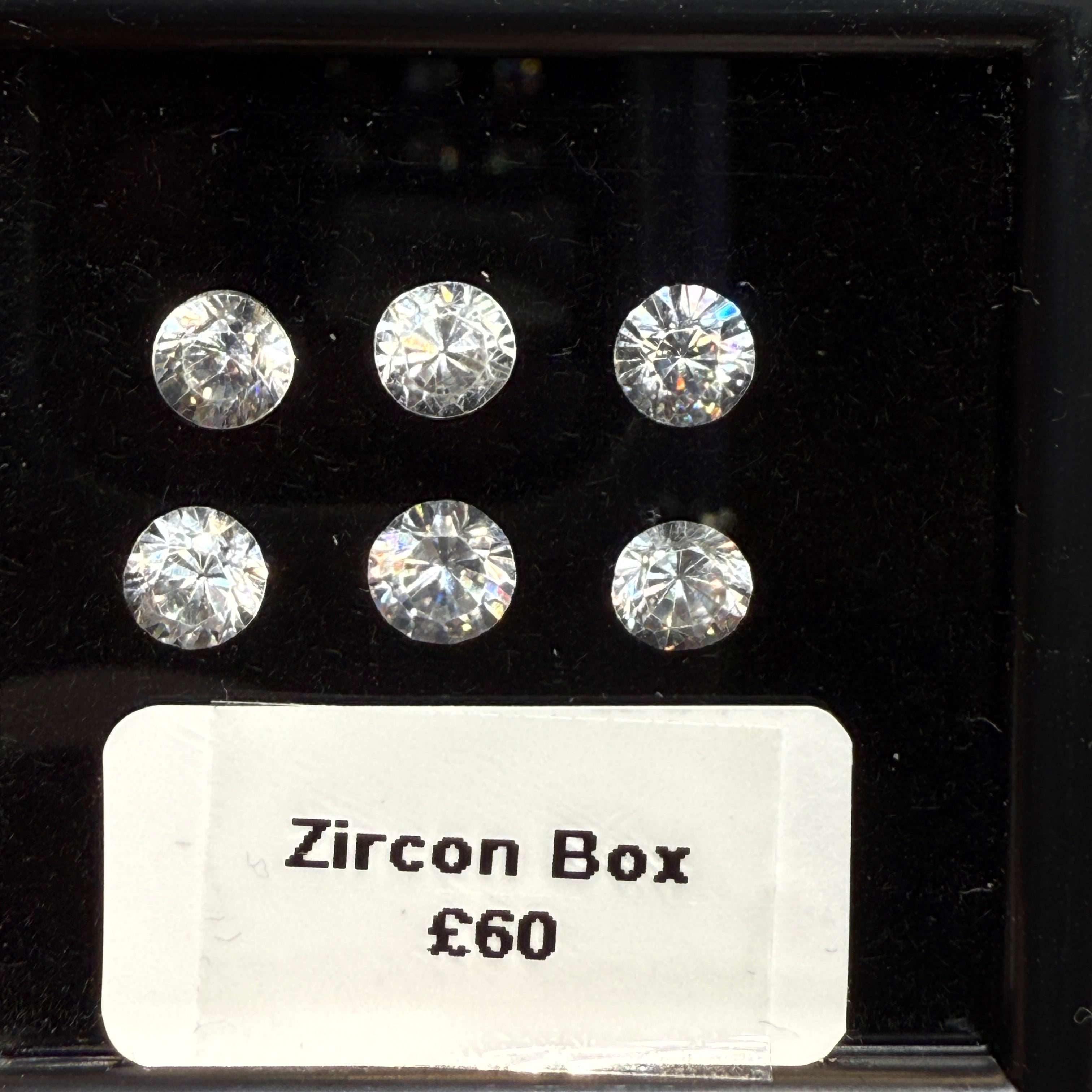 Zircon box, gently heated, 10mm. native cuts