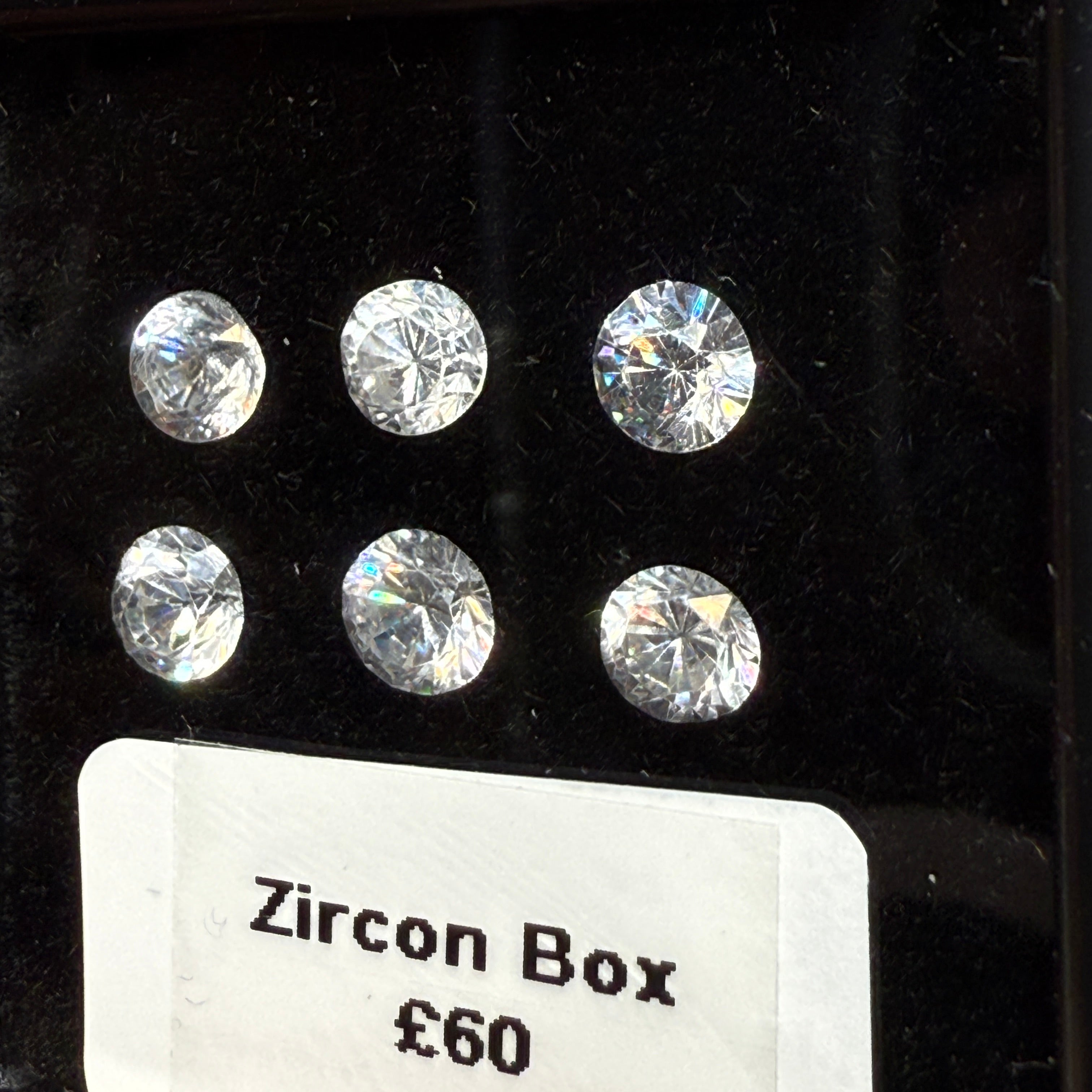 Zircon box, gently heated, 10mm. native cuts