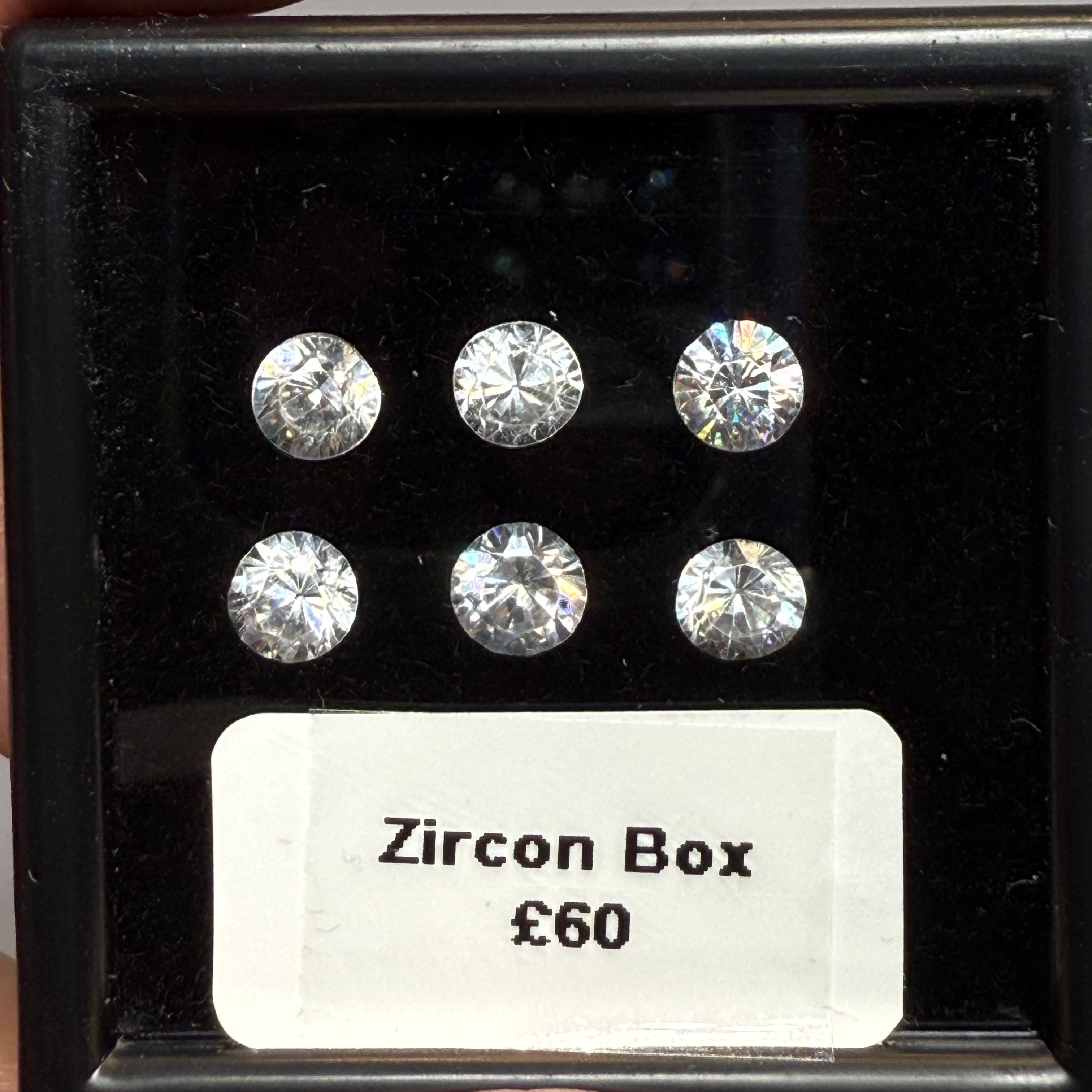 Zircon box, gently heated, 10mm. native cuts