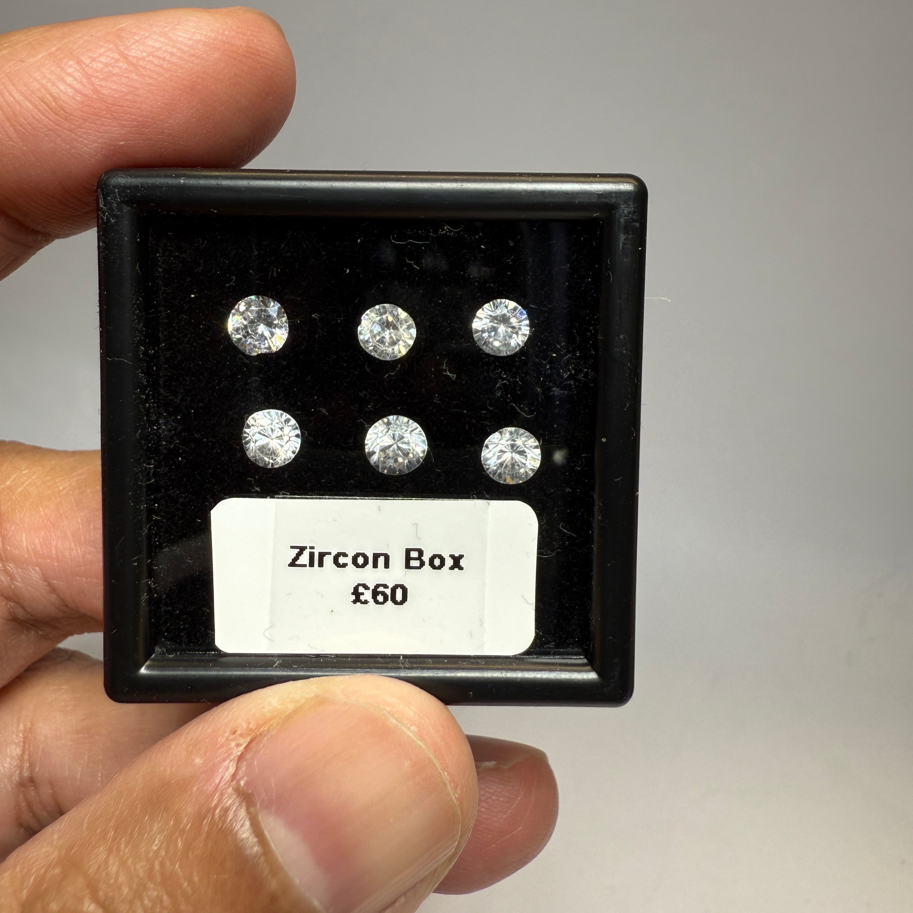 Zircon box, gently heated, 10mm. native cuts