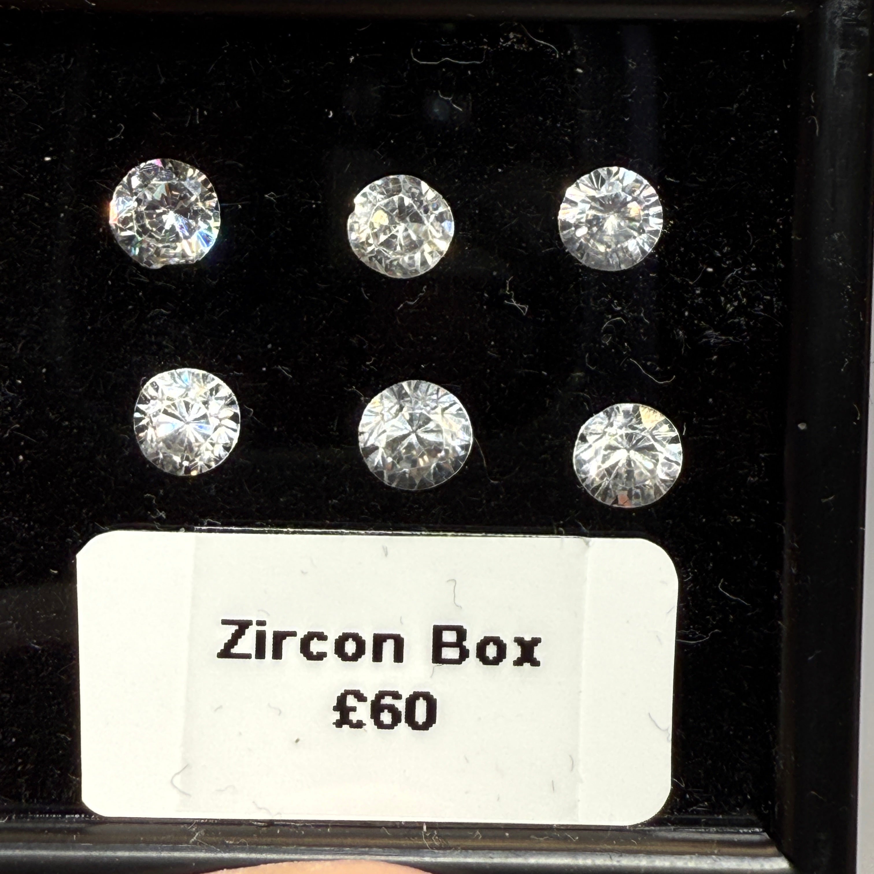 Zircon box, gently heated, 10mm. native cuts