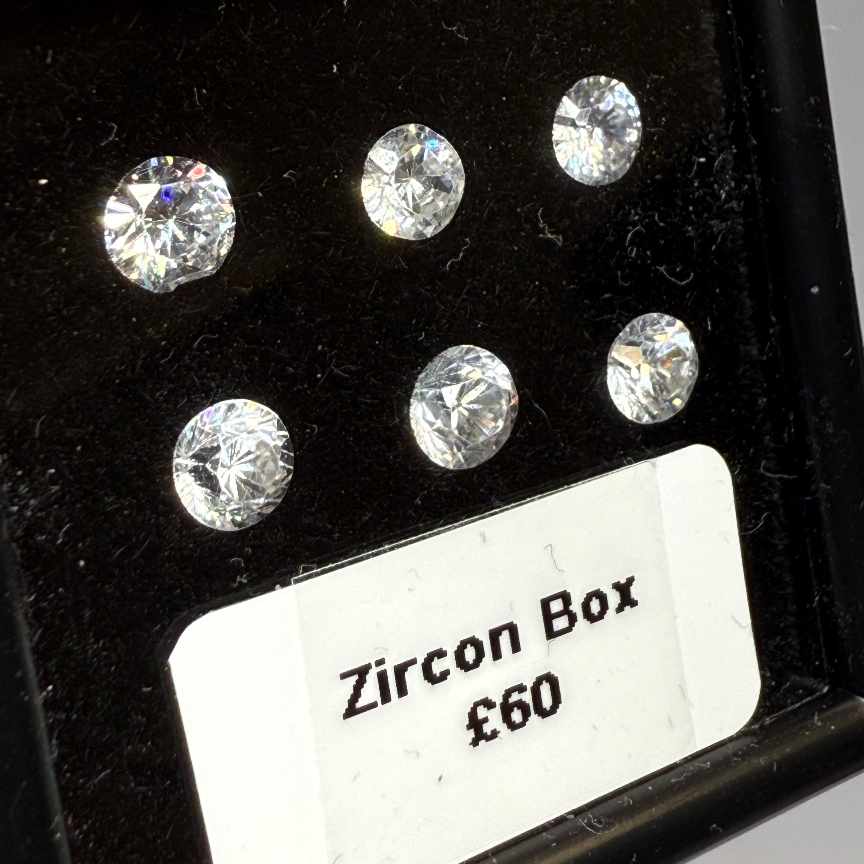 Zircon box, gently heated, 10mm. native cuts