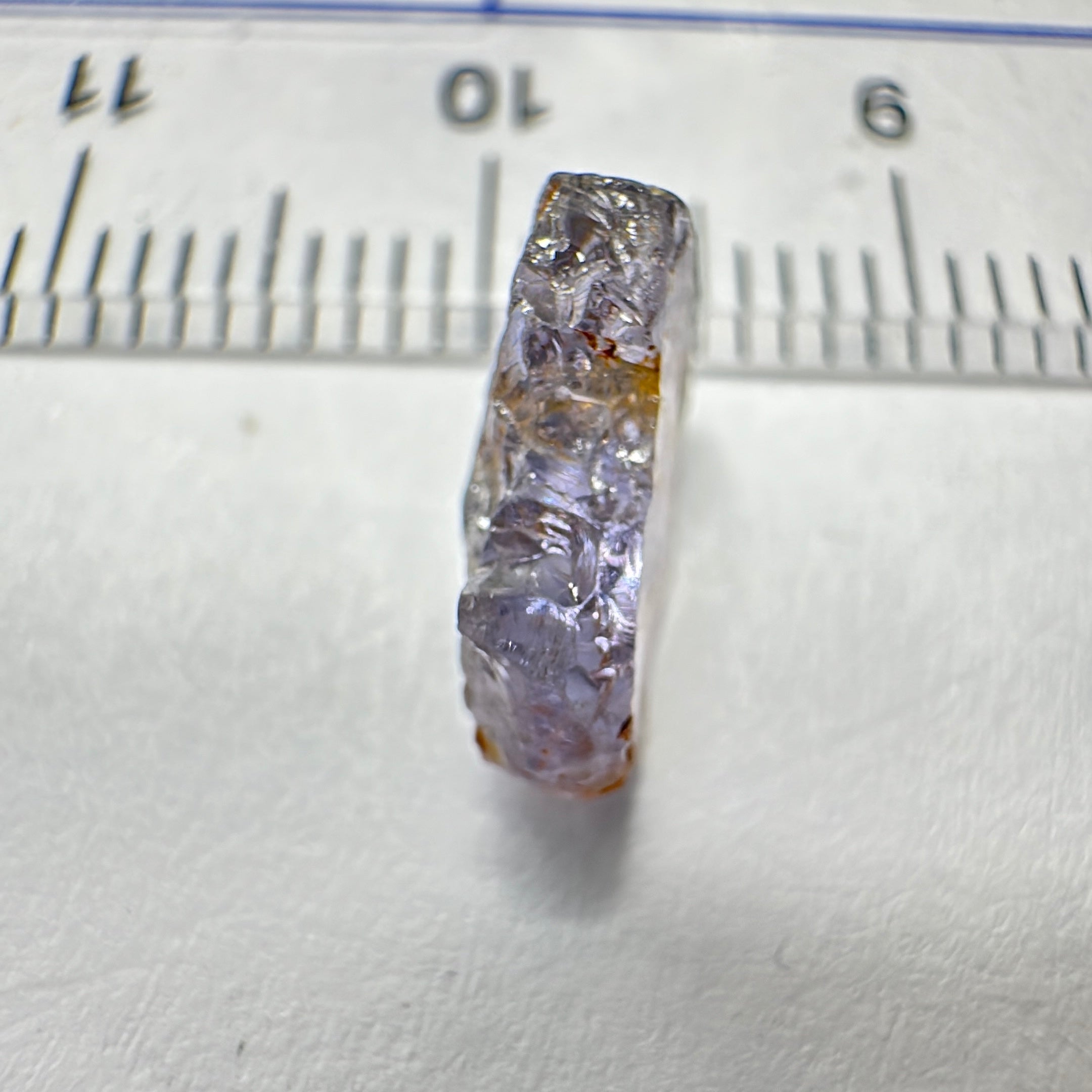 Mahenge Spinel, 2.68ct, Mahenge, Tanzania, Untreated Unheated. Dividing crack, rest silky, flat stone