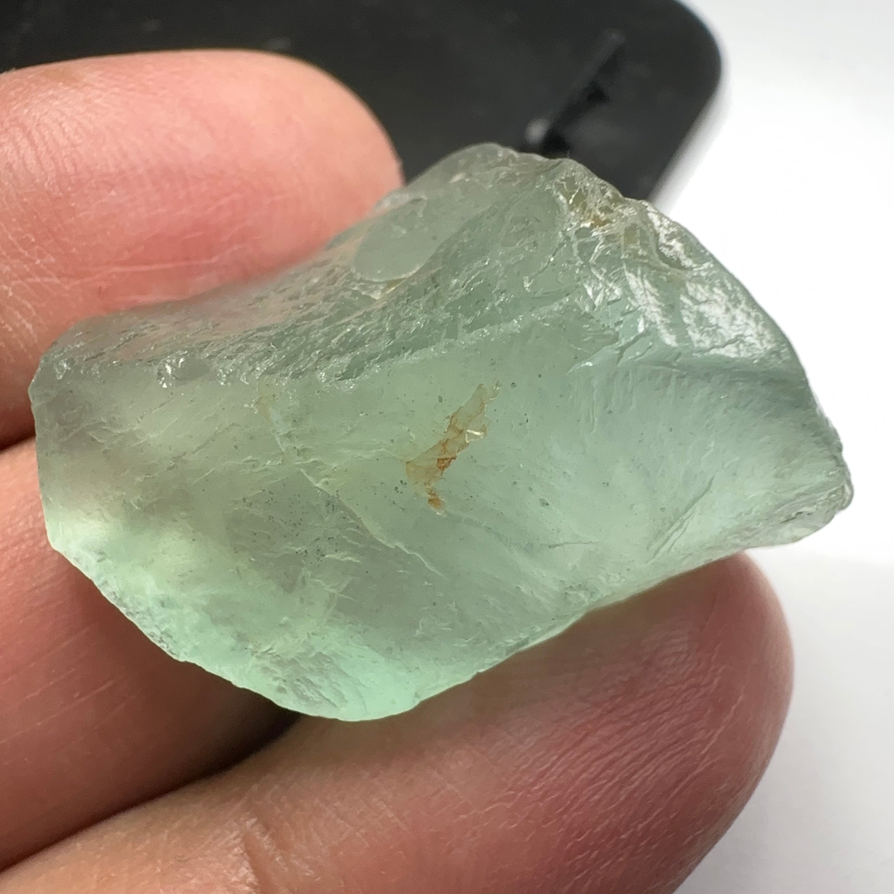 Aquamarine, 13.10gm, Tanzania, Untreated, Unheated, silky, nice for faceting with silk or cabbing