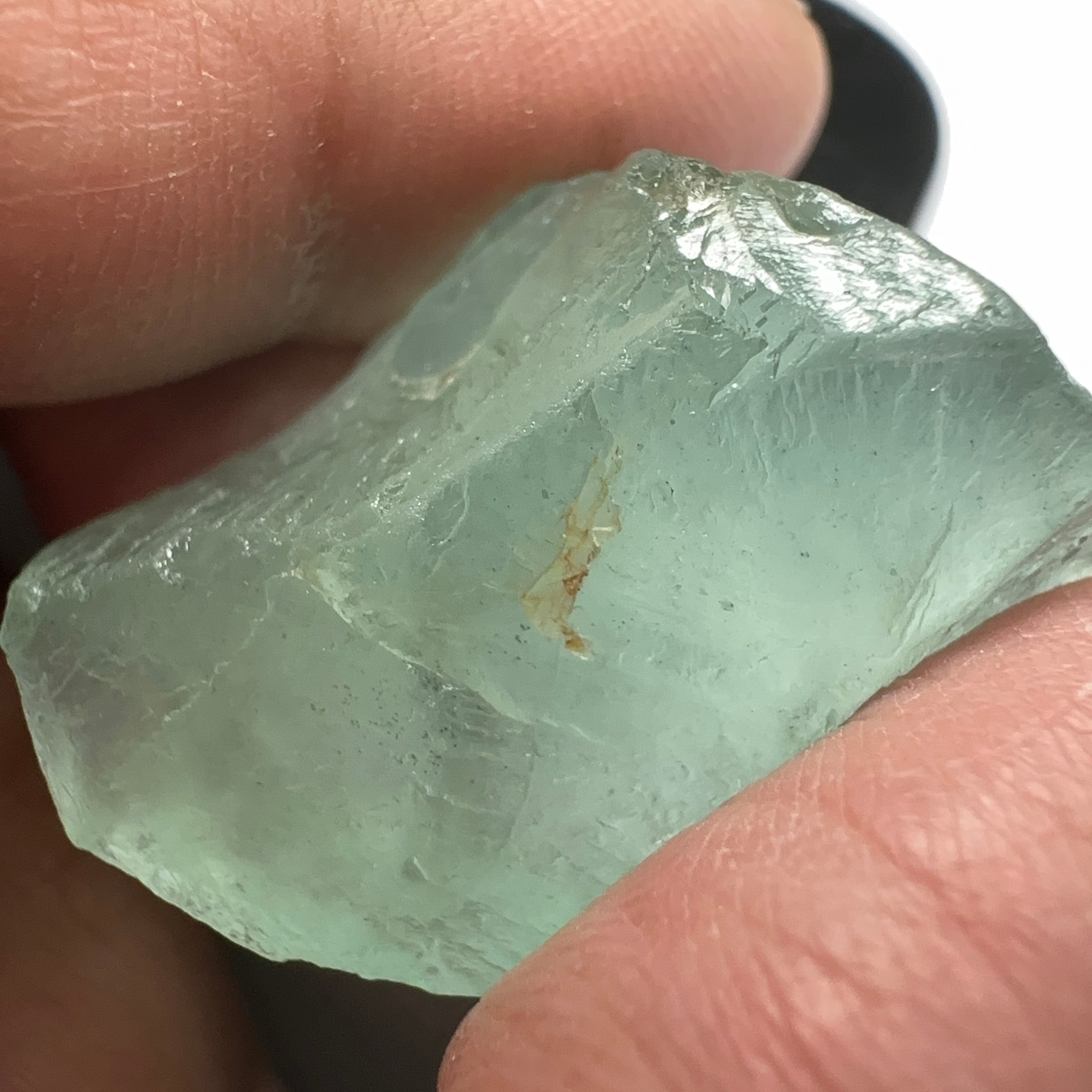 Aquamarine, 13.10gm, Tanzania, Untreated, Unheated, silky, nice for faceting with silk or cabbing