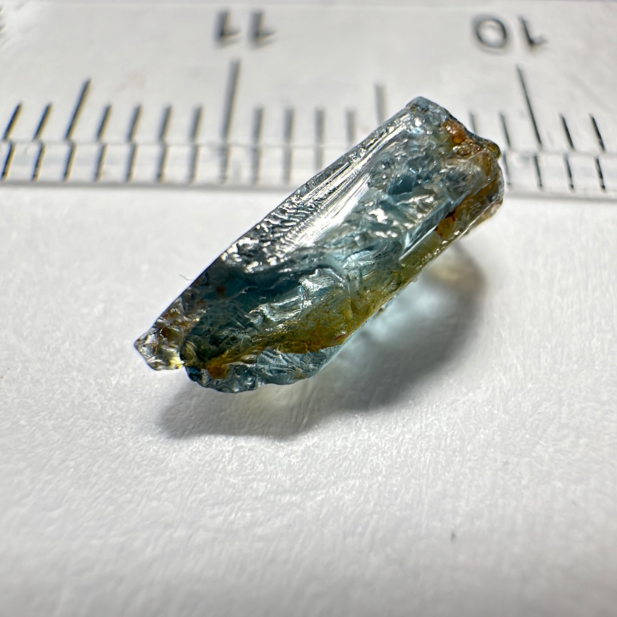 Mahenge Spinel, 1.82ct, Mahenge, Tanzania, Untreated Unheated. Crack on the outside going 1.5mm in along the length of the stone, you can see it from the pictures, the long brown line inside