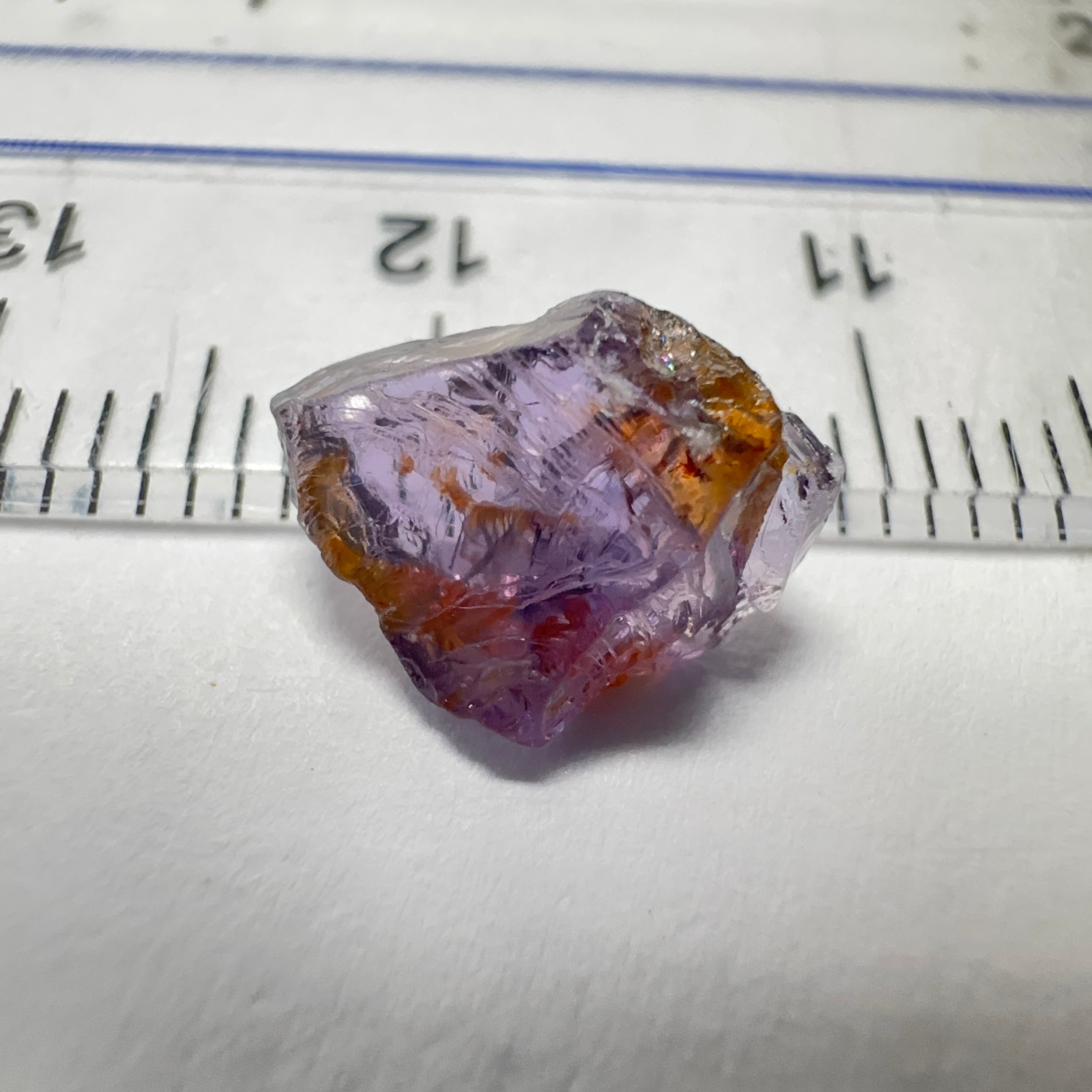 Mahenge Spinel, 2.54ct, Mahenge, Tanzania, Untreated Unheated. Slight skin issue that will come off on faceting, rest vvs-if but very flat shape