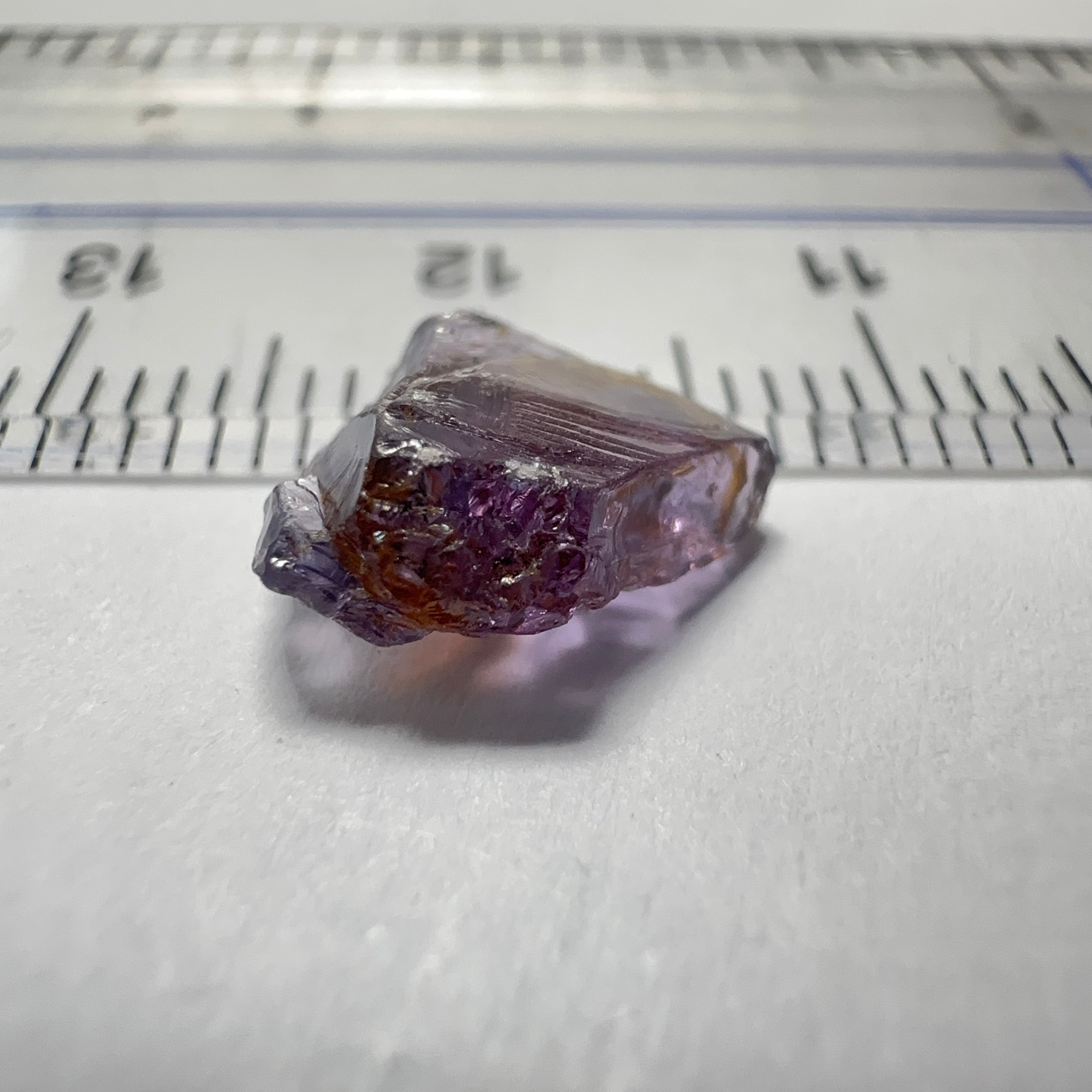 Mahenge Spinel, 2.54ct, Mahenge, Tanzania, Untreated Unheated. Slight skin issue that will come off on faceting, rest vvs-if but very flat shape