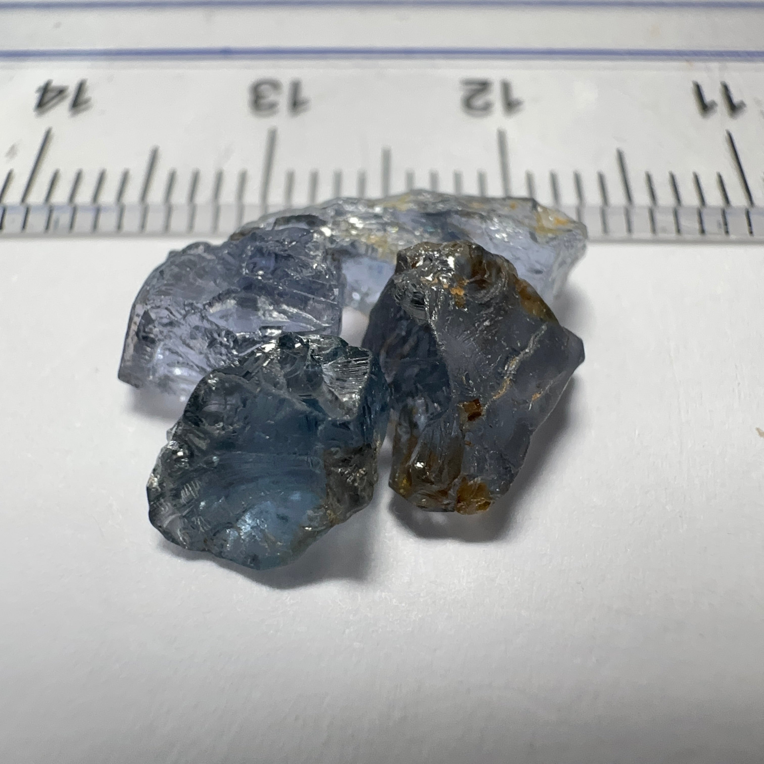 Mahenge Cobalt Spinel Lot, 7.89ct, Mahenge, Tanzania, Untreated Unheated. All vs-vvs. 4pcs 1.97ct average