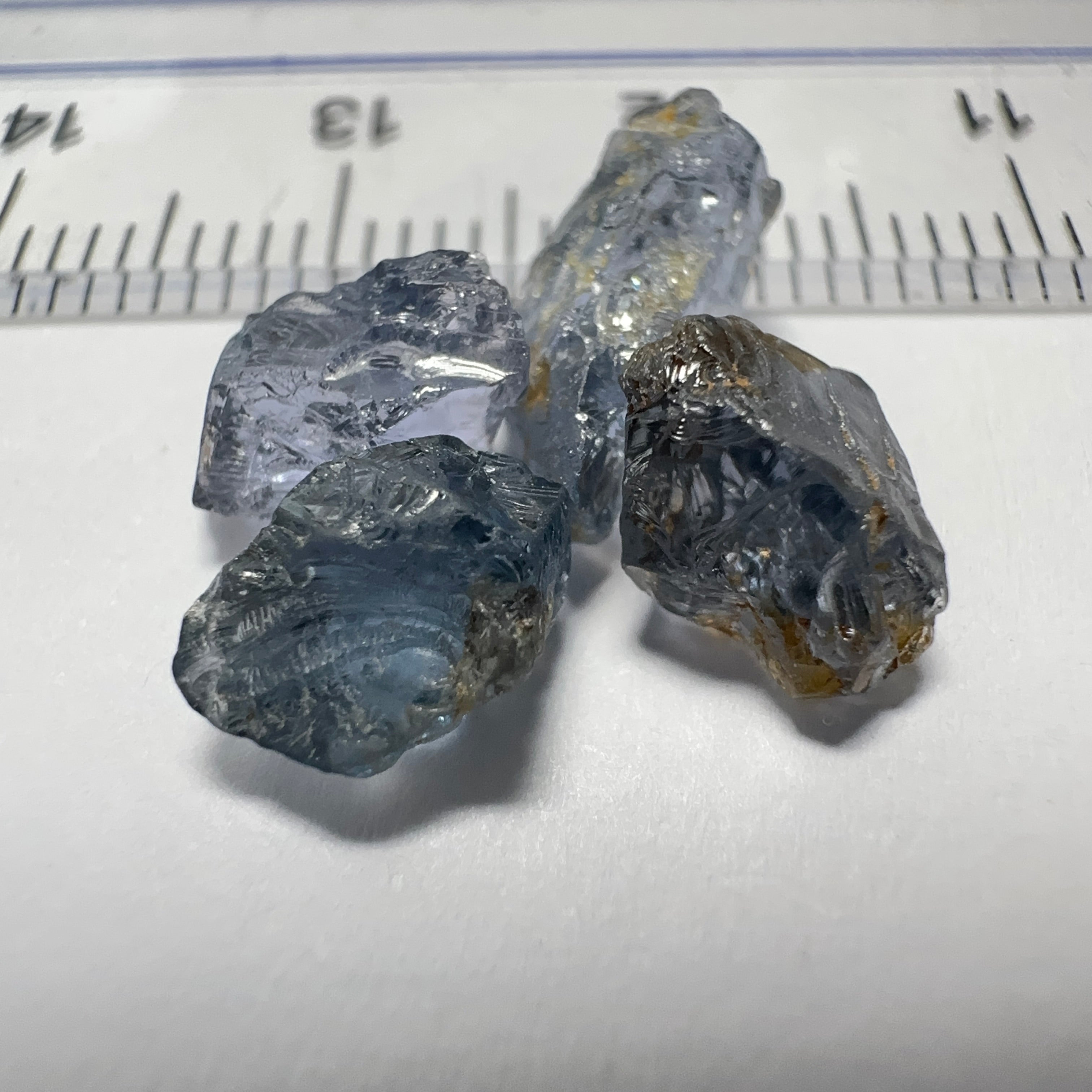 Mahenge Cobalt Spinel Lot, 7.89ct, Mahenge, Tanzania, Untreated Unheated. All vs-vvs. 4pcs 1.97ct average