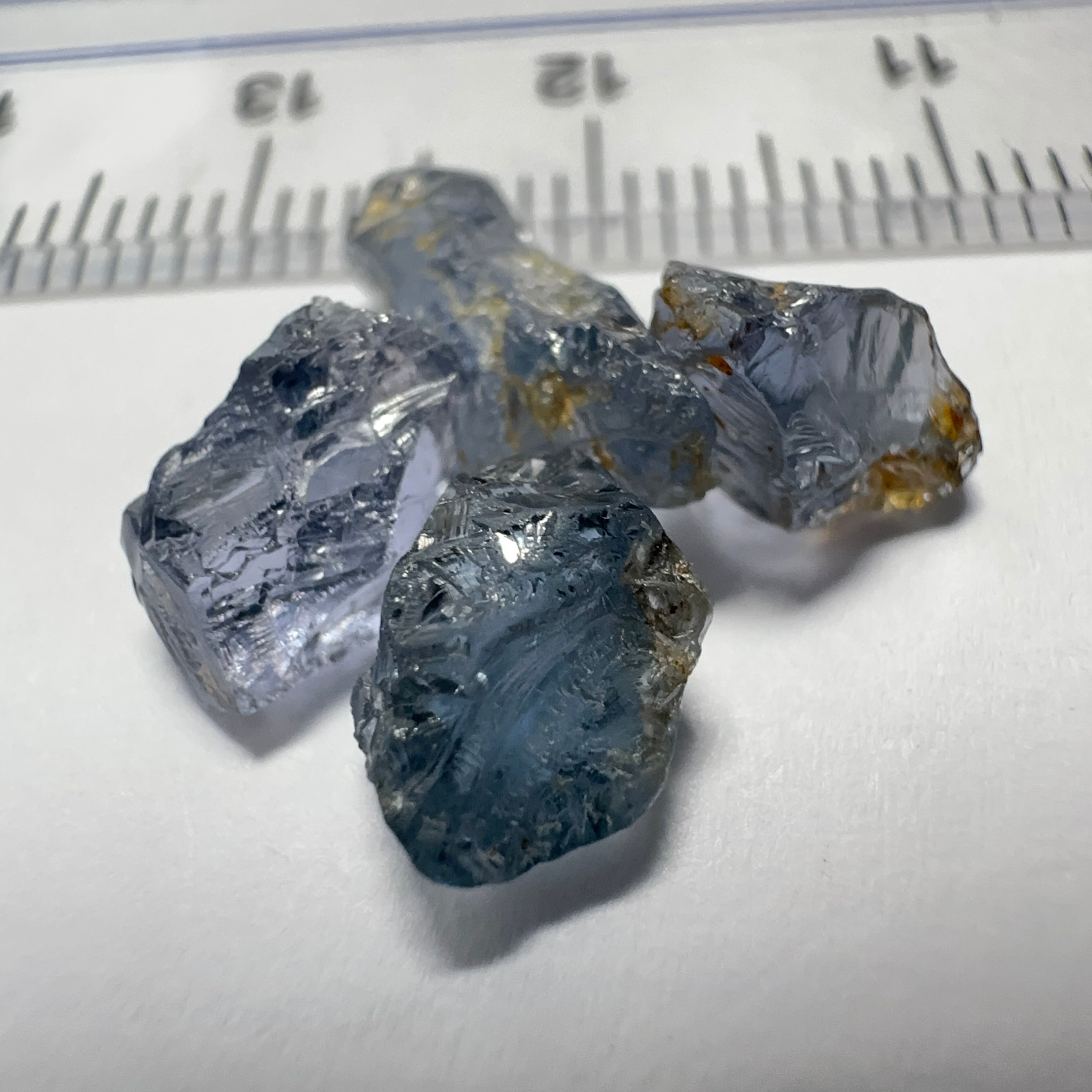 Mahenge Cobalt Spinel Lot, 7.89ct, Mahenge, Tanzania, Untreated Unheated. All vs-vvs. 4pcs 1.97ct average