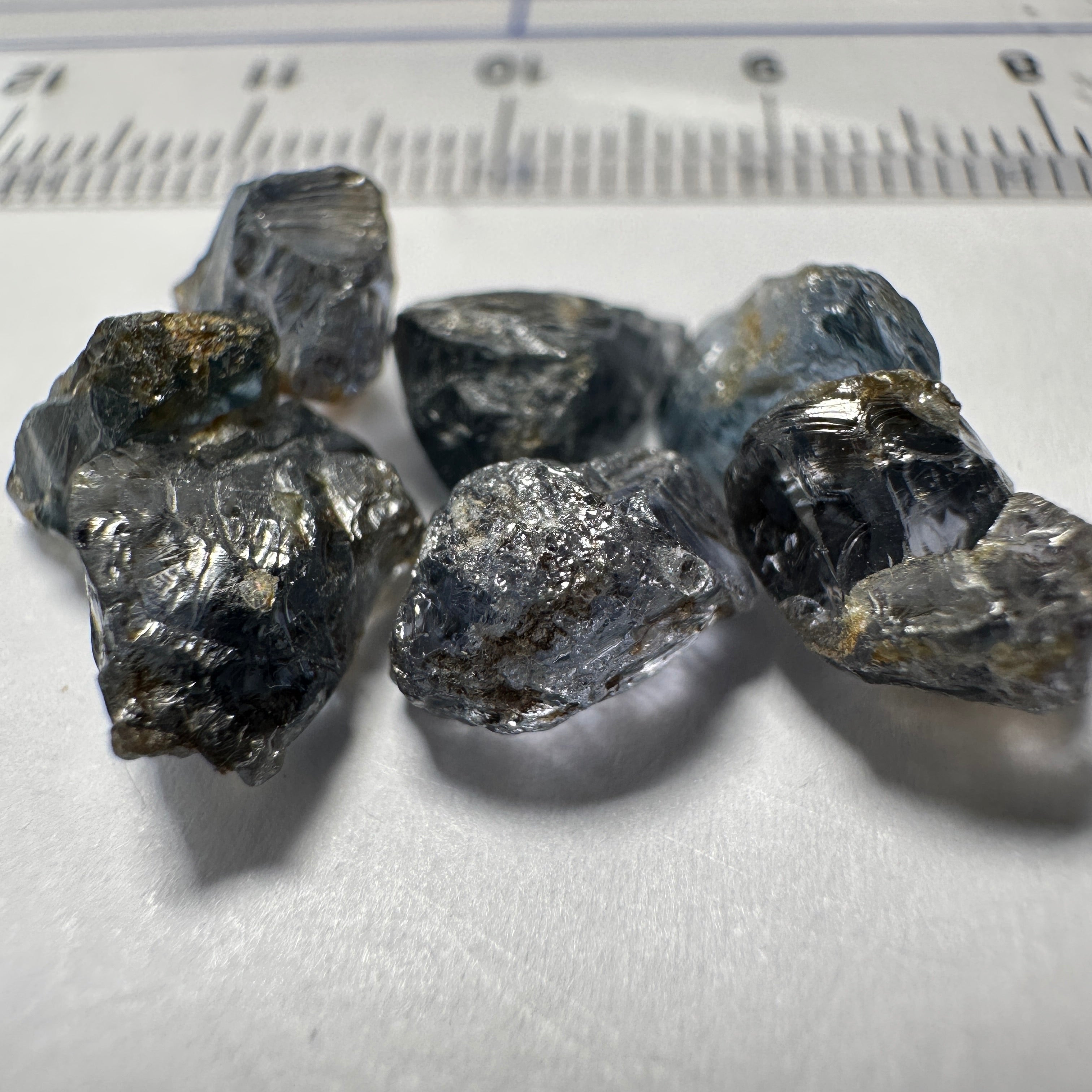 Mahenge Cobalt Spinel Lot, 16.34ct, Mahenge, Tanzania, Untreated Unheated. All si-I. 7 pcs 2.33ct average