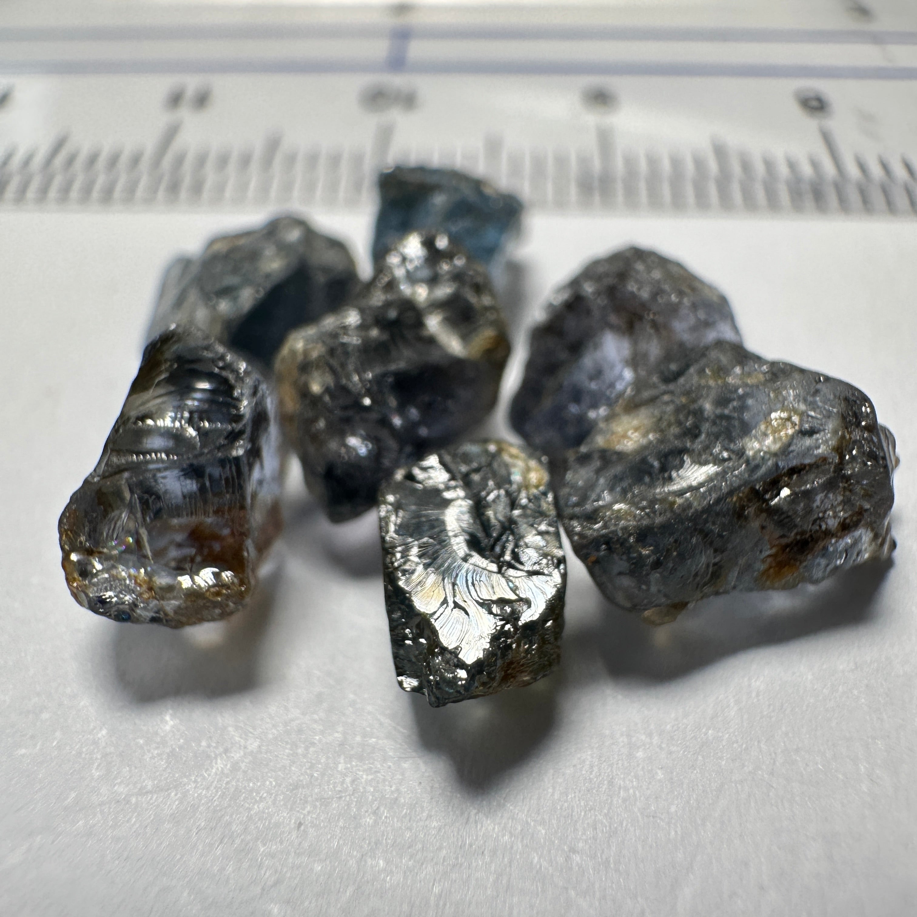 Mahenge Cobalt Spinel Lot, 16.34ct, Mahenge, Tanzania, Untreated Unheated. All si-I. 7 pcs 2.33ct average