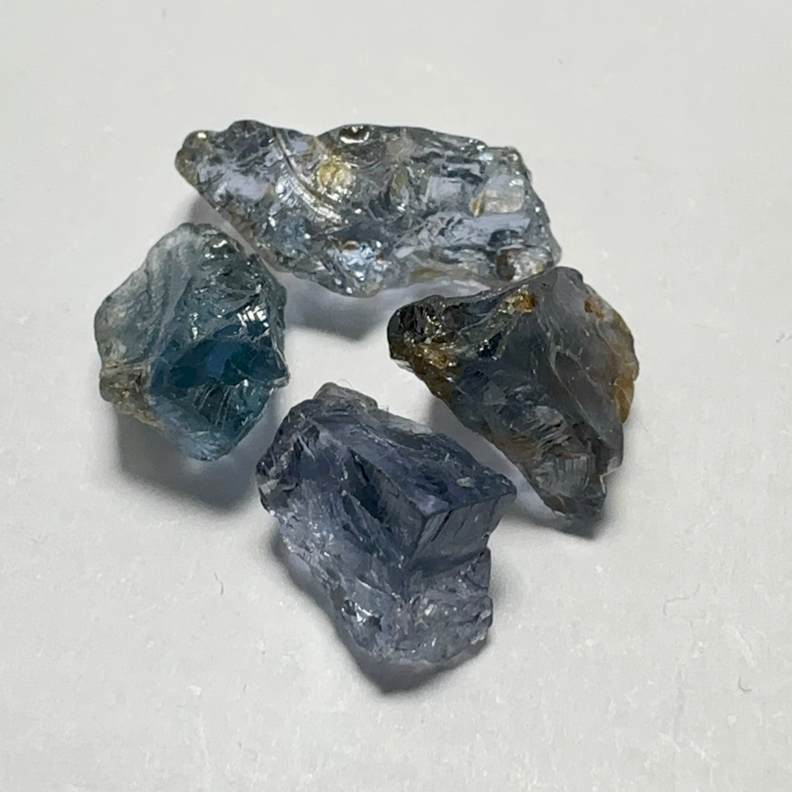 Mahenge Cobalt Spinel Lot, 7.89ct, Mahenge, Tanzania, Untreated Unheated. All vs-vvs. 4pcs 1.97ct average