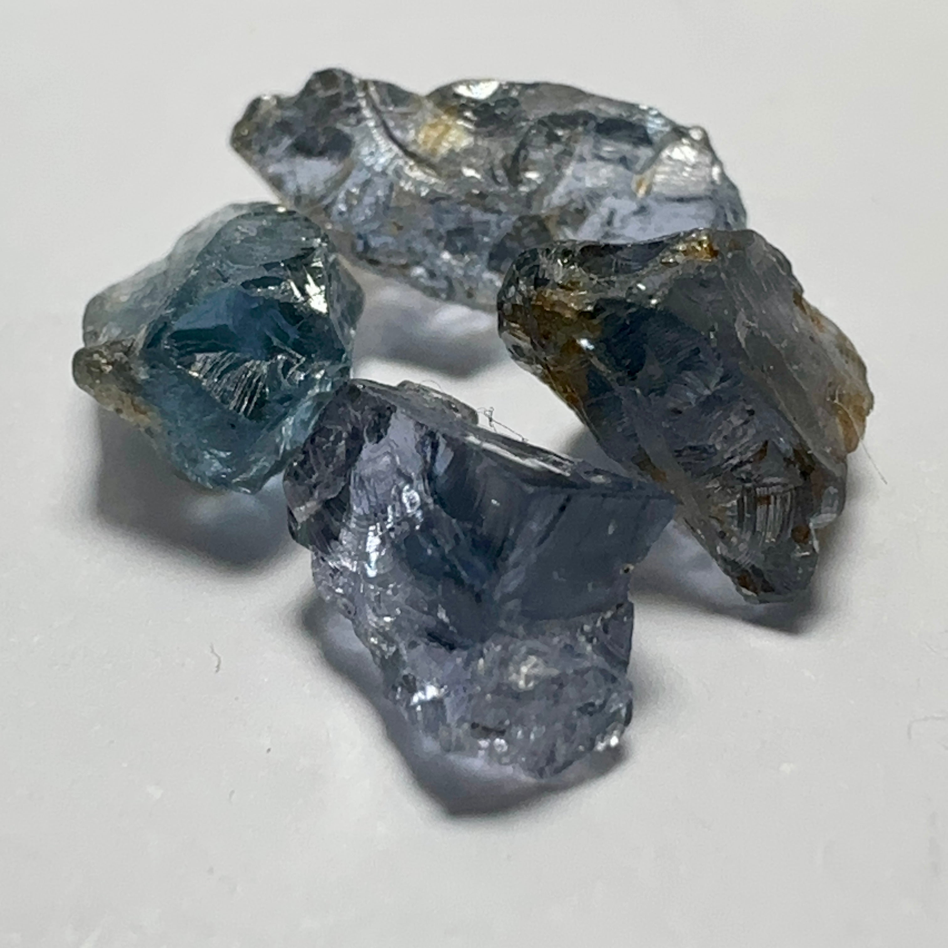 Mahenge Cobalt Spinel Lot, 7.89ct, Mahenge, Tanzania, Untreated Unheated. All vs-vvs. 4pcs 1.97ct average