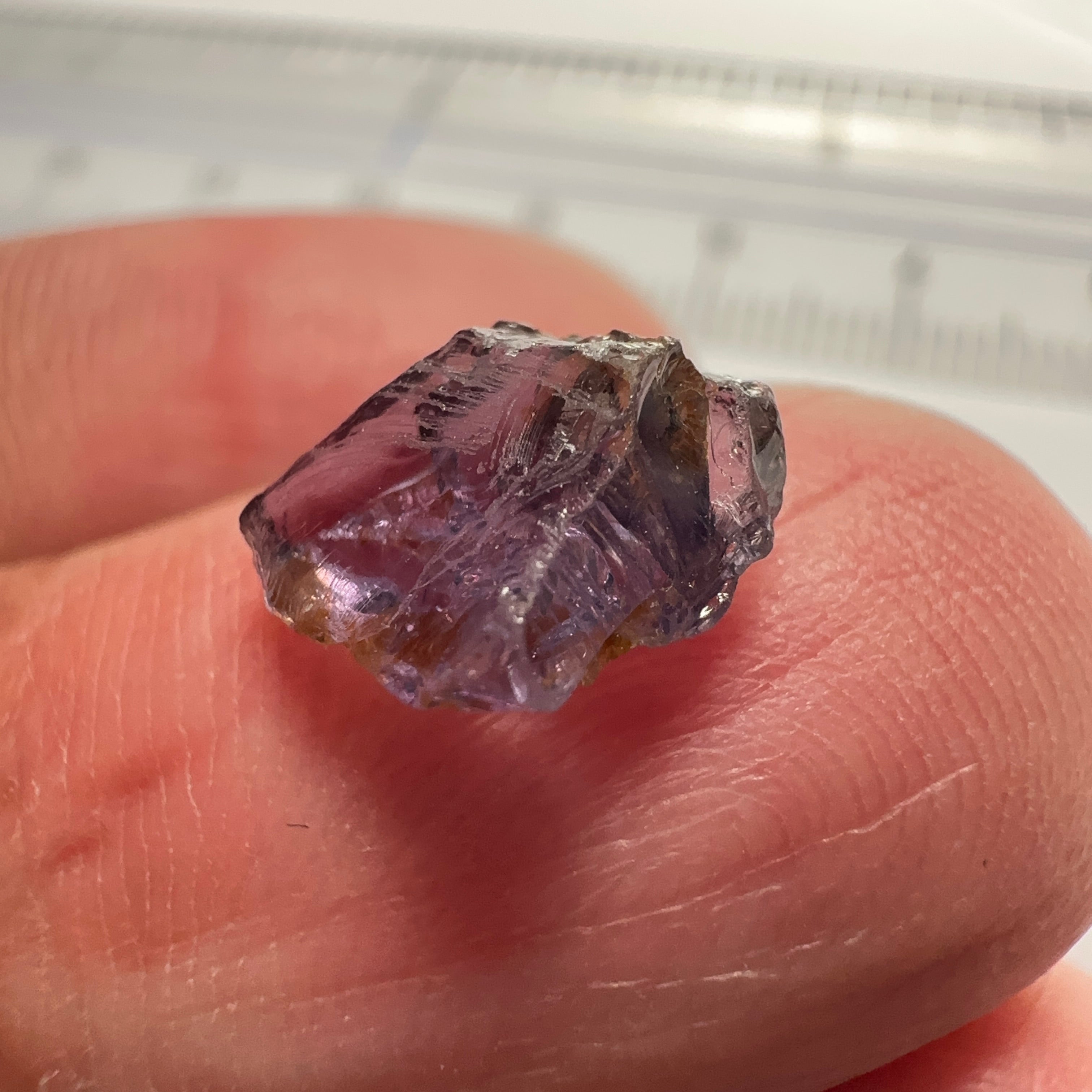 Mahenge Spinel, 2.54ct, Mahenge, Tanzania, Untreated Unheated. Slight skin issue that will come off on faceting, rest vvs-if but very flat shape