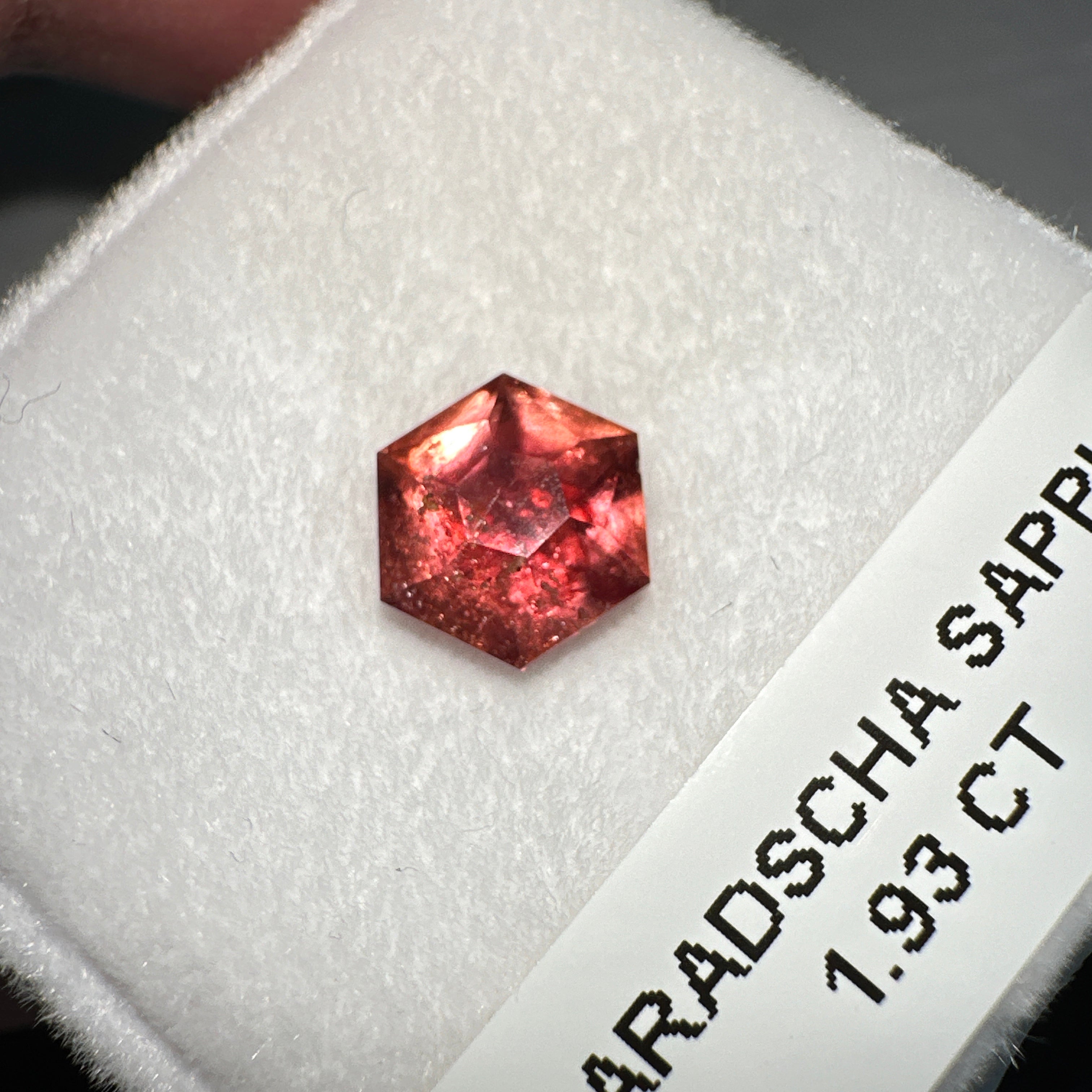 Padparadscha Sapphire, 1.93ct,  Included, Tanzania, Umba Valley, Untreated Unheated. 6.2 x 6.2 x 4 mm