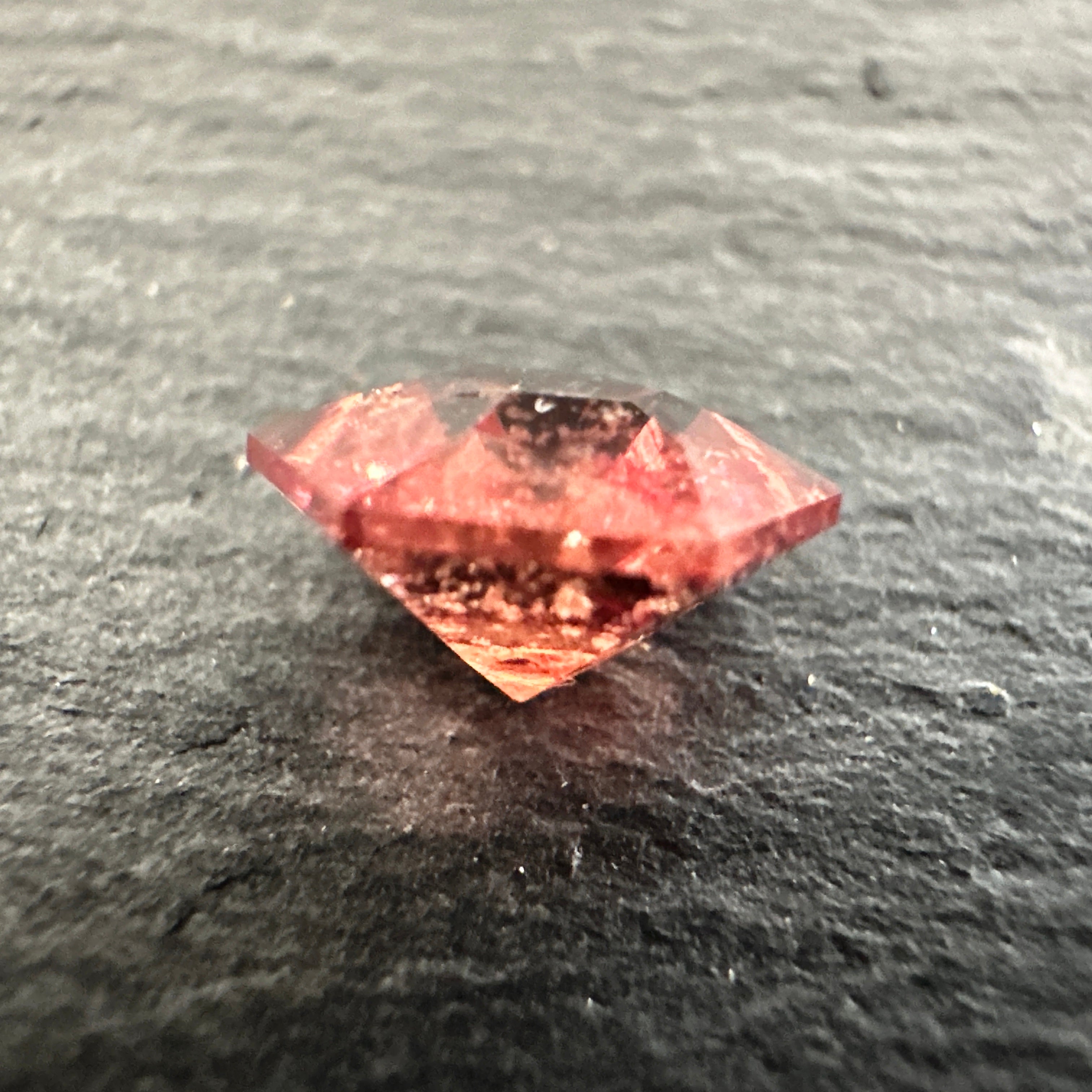 Padparadscha Sapphire, 1.93ct,  Included, Tanzania, Umba Valley, Untreated Unheated. 6.2 x 6.2 x 4 mm