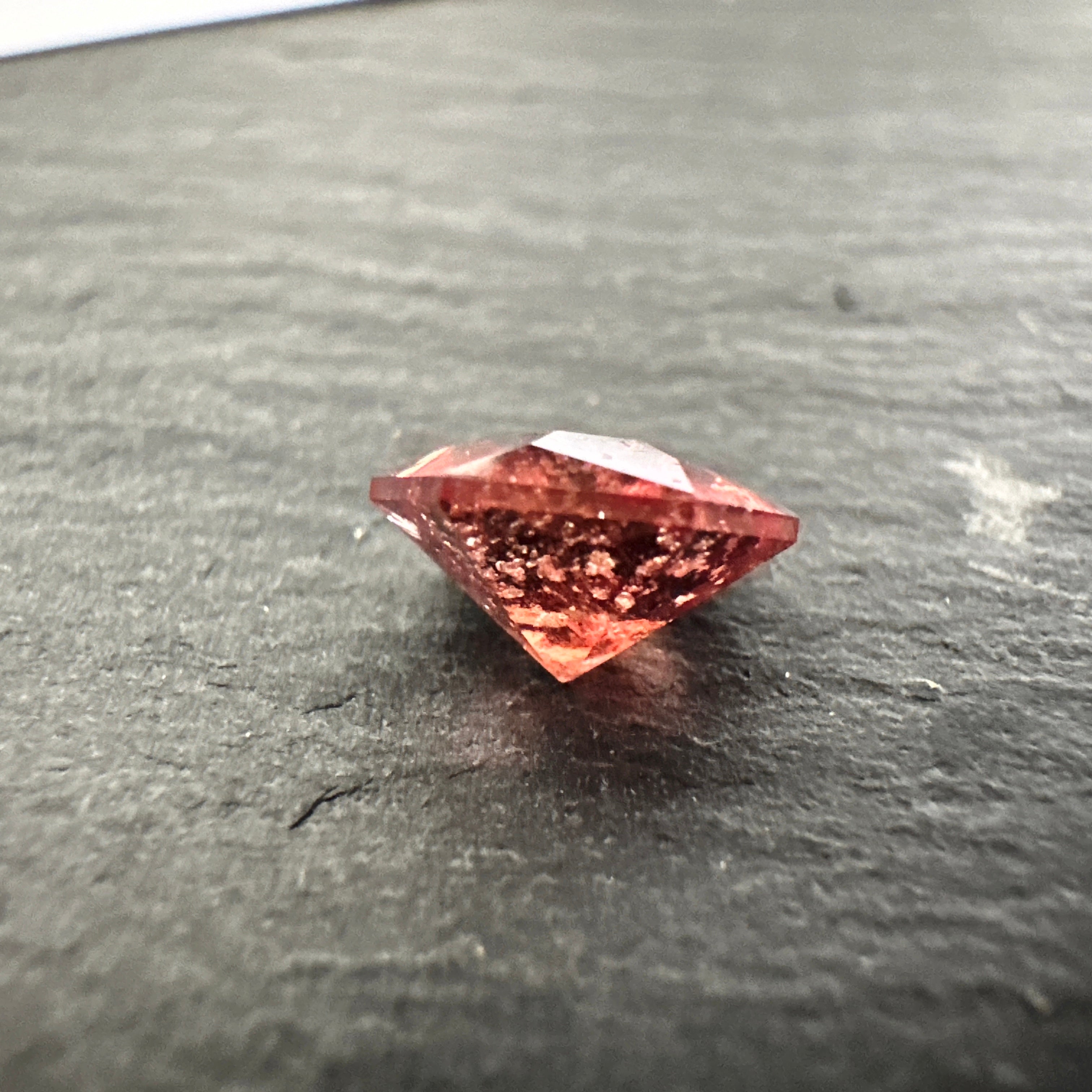 Padparadscha Sapphire, 1.93ct,  Included, Tanzania, Umba Valley, Untreated Unheated. 6.2 x 6.2 x 4 mm