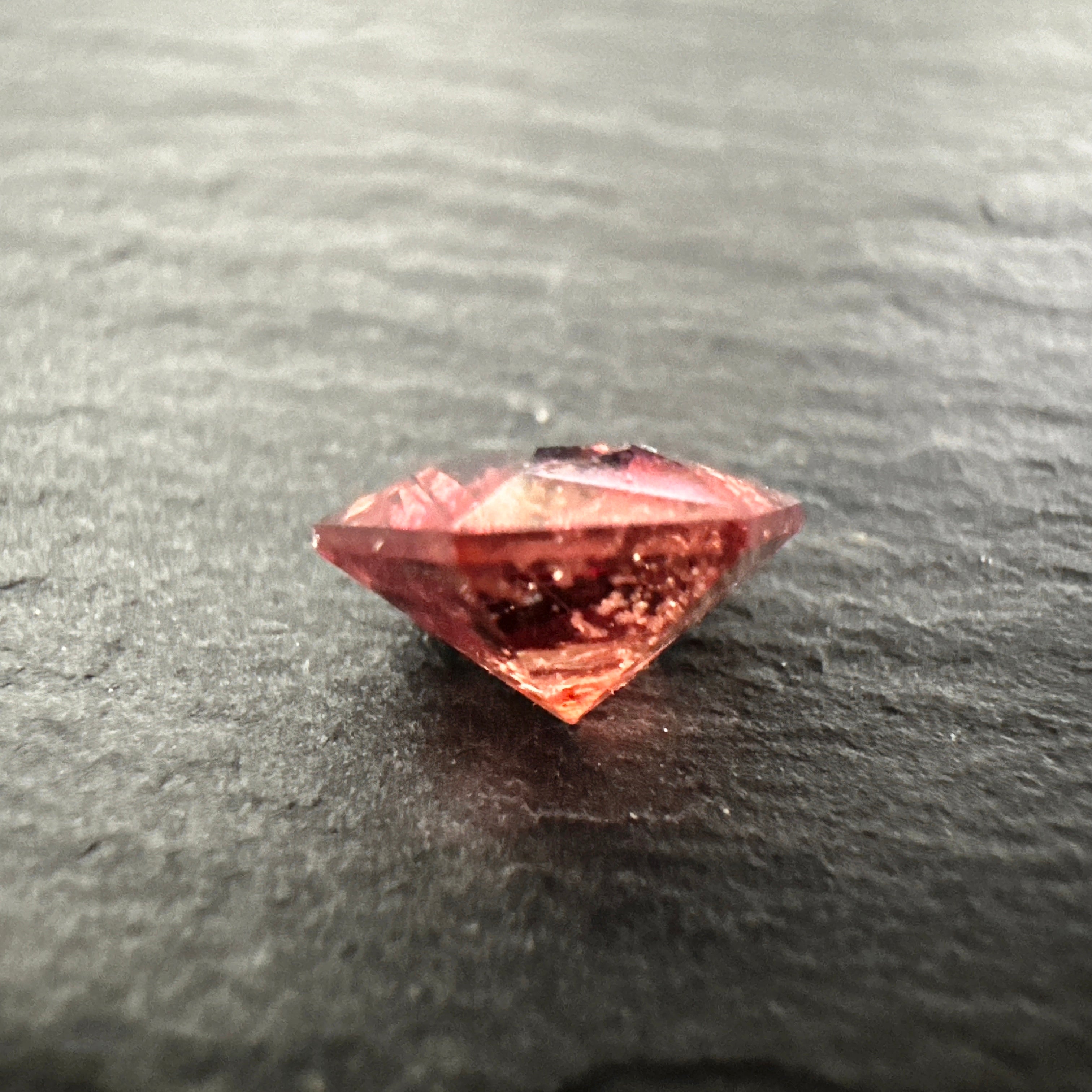 Padparadscha Sapphire, 1.93ct,  Included, Tanzania, Umba Valley, Untreated Unheated. 6.2 x 6.2 x 4 mm