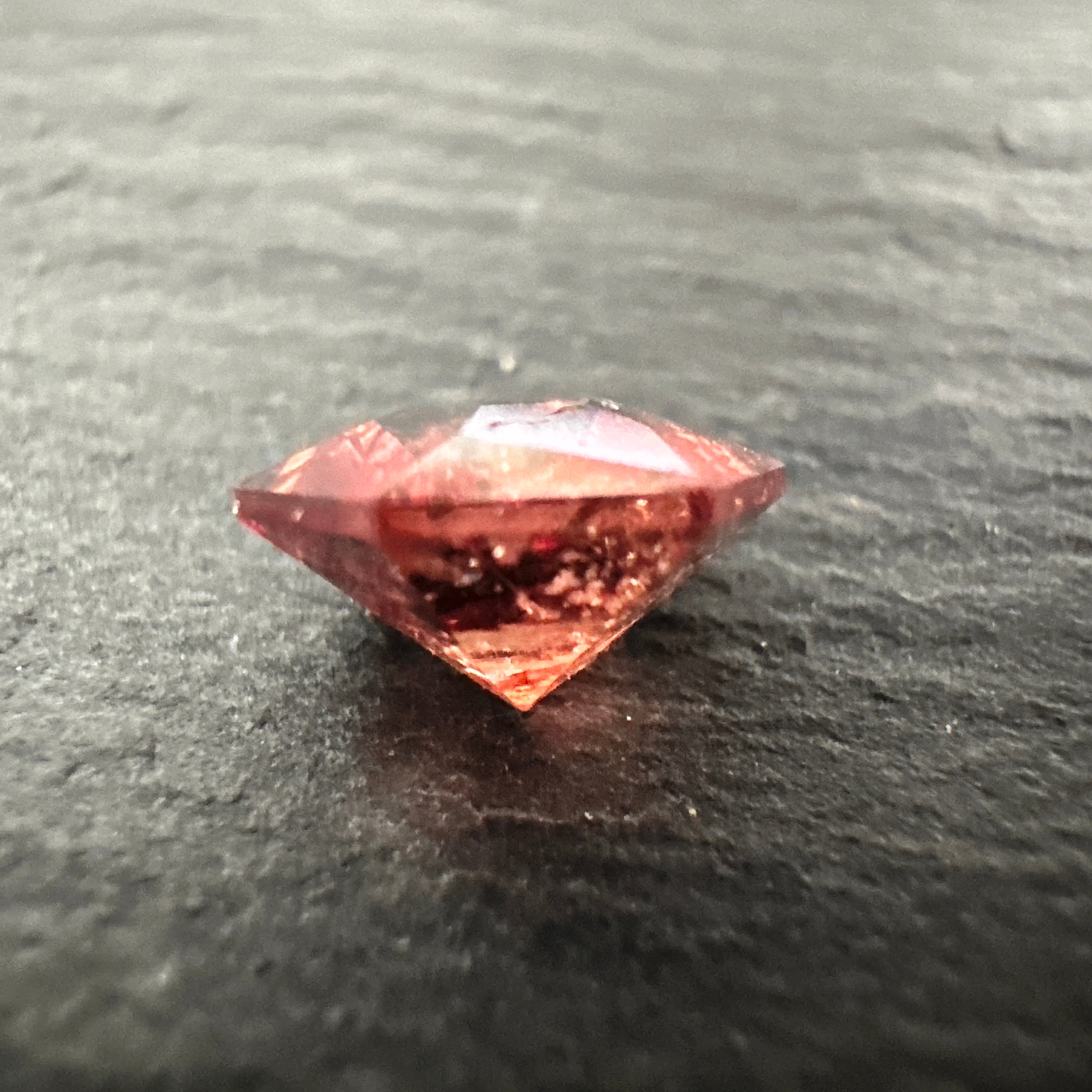 Padparadscha Sapphire, 1.93ct,  Included, Tanzania, Umba Valley, Untreated Unheated. 6.2 x 6.2 x 4 mm