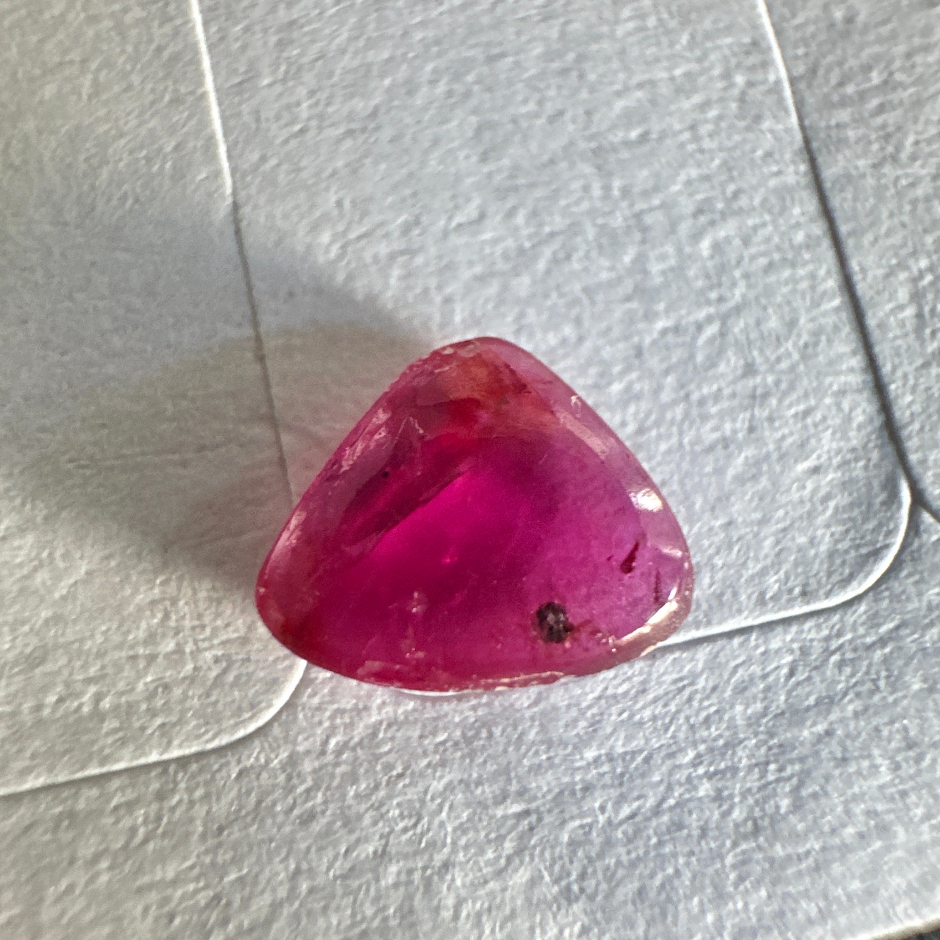 Winza Ruby Cabochon, 0.77ct, Tanzania. Untreated Unheated