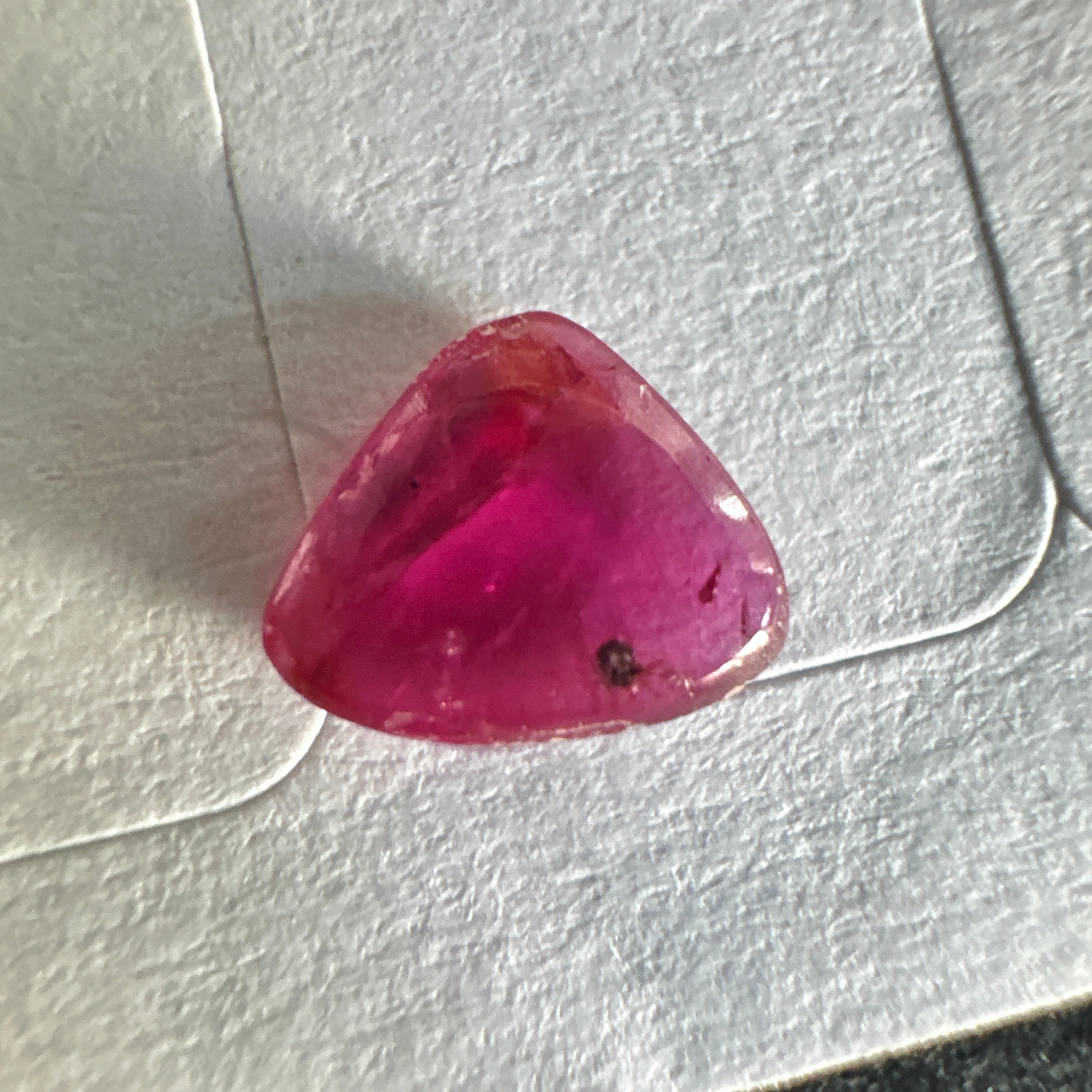 Winza Ruby Cabochon, 0.77ct, Tanzania. Untreated Unheated