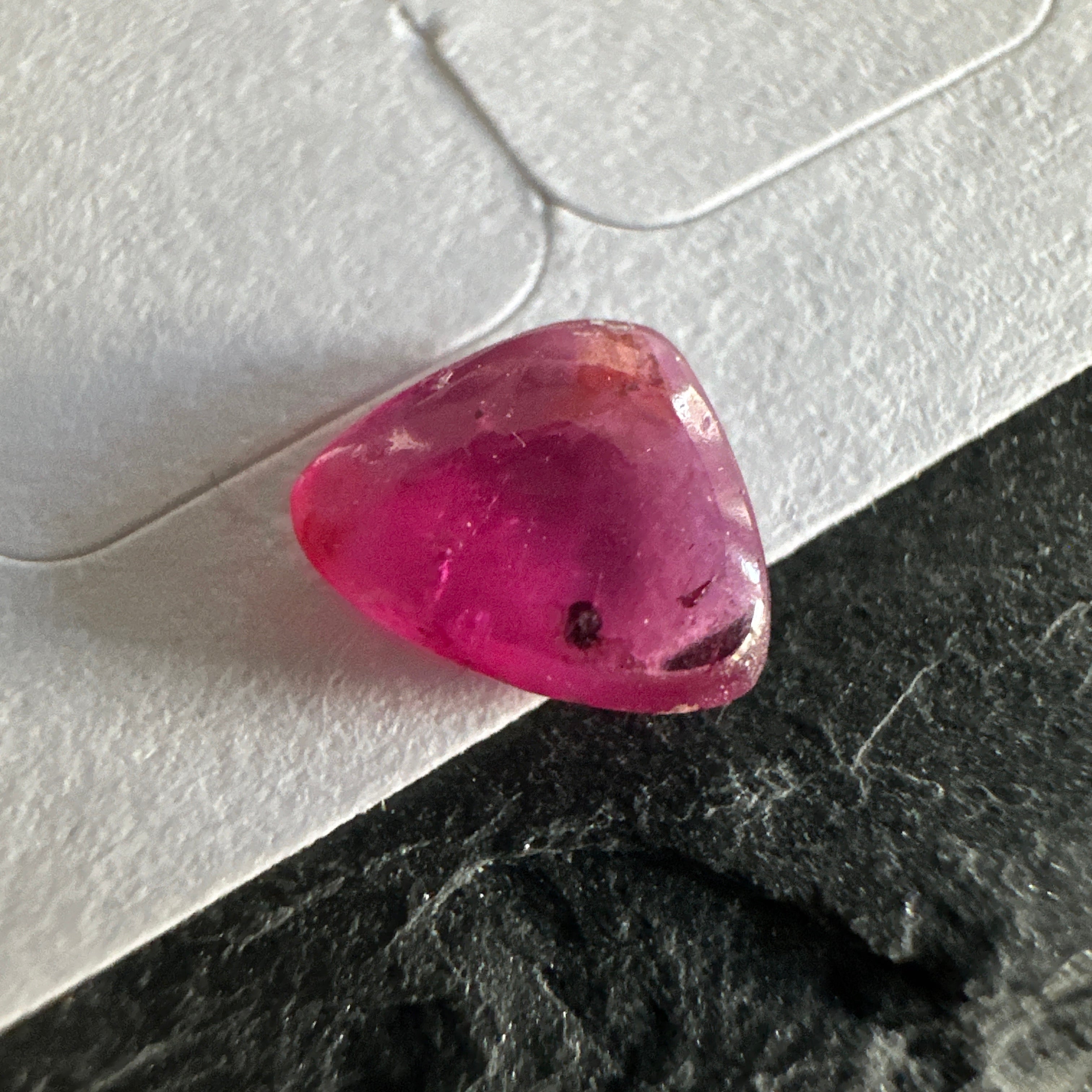 Winza Ruby Cabochon, 0.77ct, Tanzania. Untreated Unheated