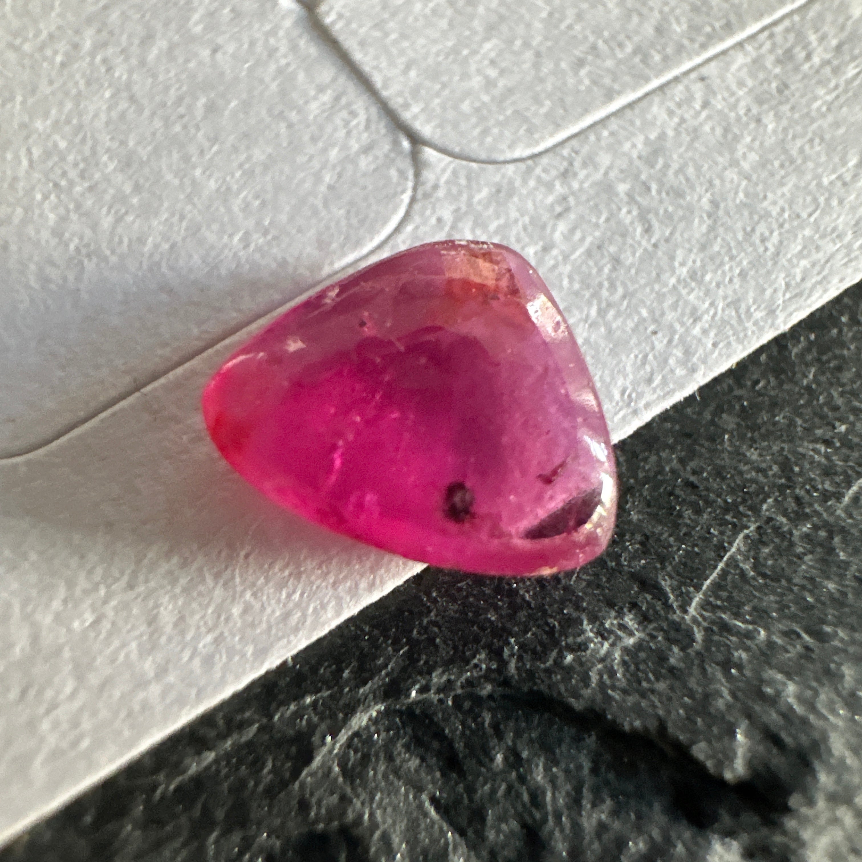 Winza Ruby Cabochon, 0.77ct, Tanzania. Untreated Unheated