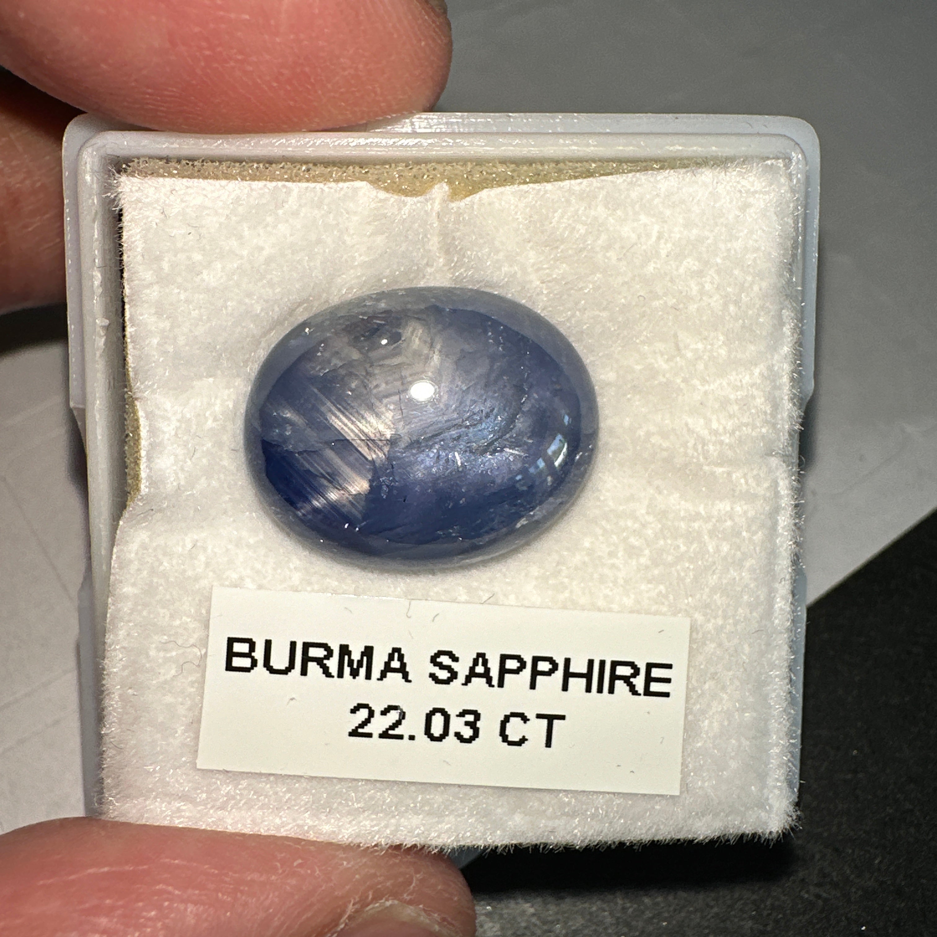 Sapphire Cab, 22.03ct, Mogok, Burma, Untreated Unheated