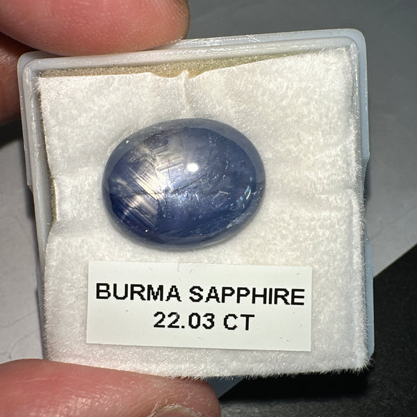 Sapphire Cab, 22.03ct, Mogok, Burma, Untreated Unheated