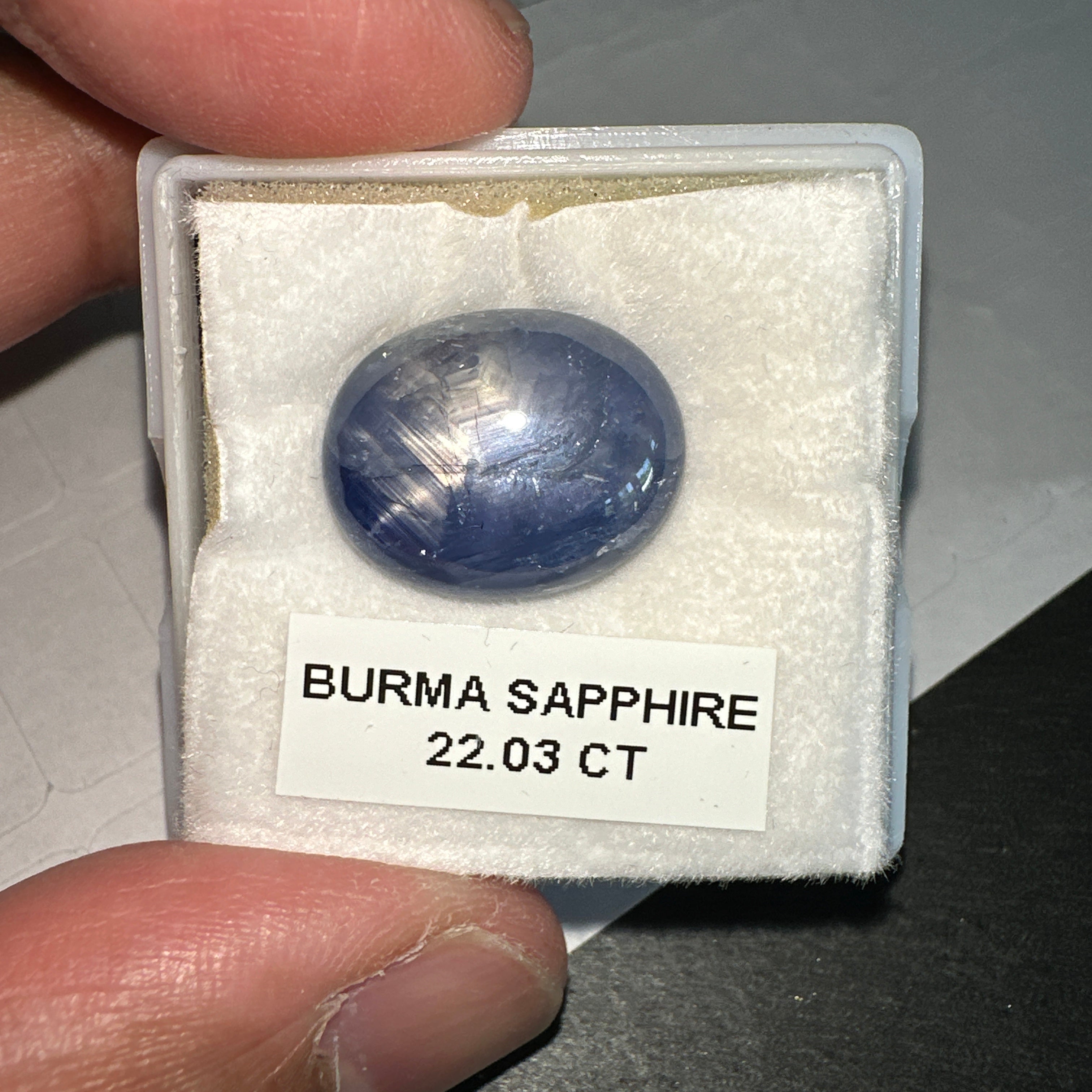 Sapphire Cab, 22.03ct, Mogok, Burma, Untreated Unheated