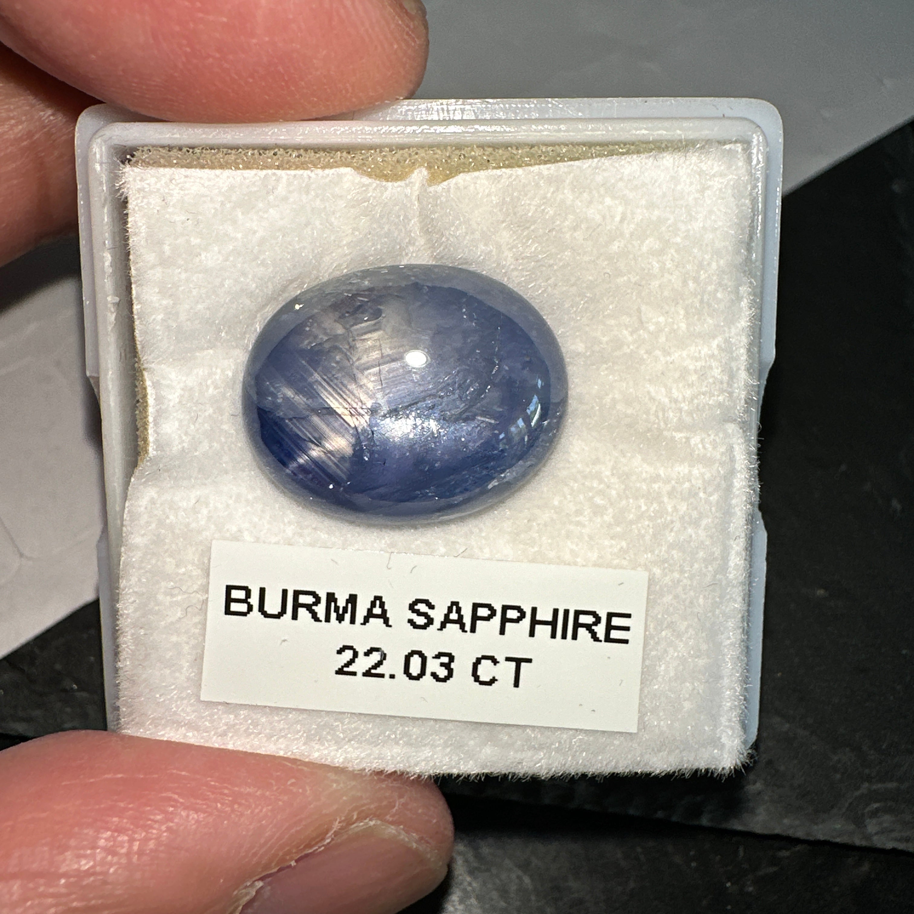 Sapphire Cab, 22.03ct, Mogok, Burma, Untreated Unheated