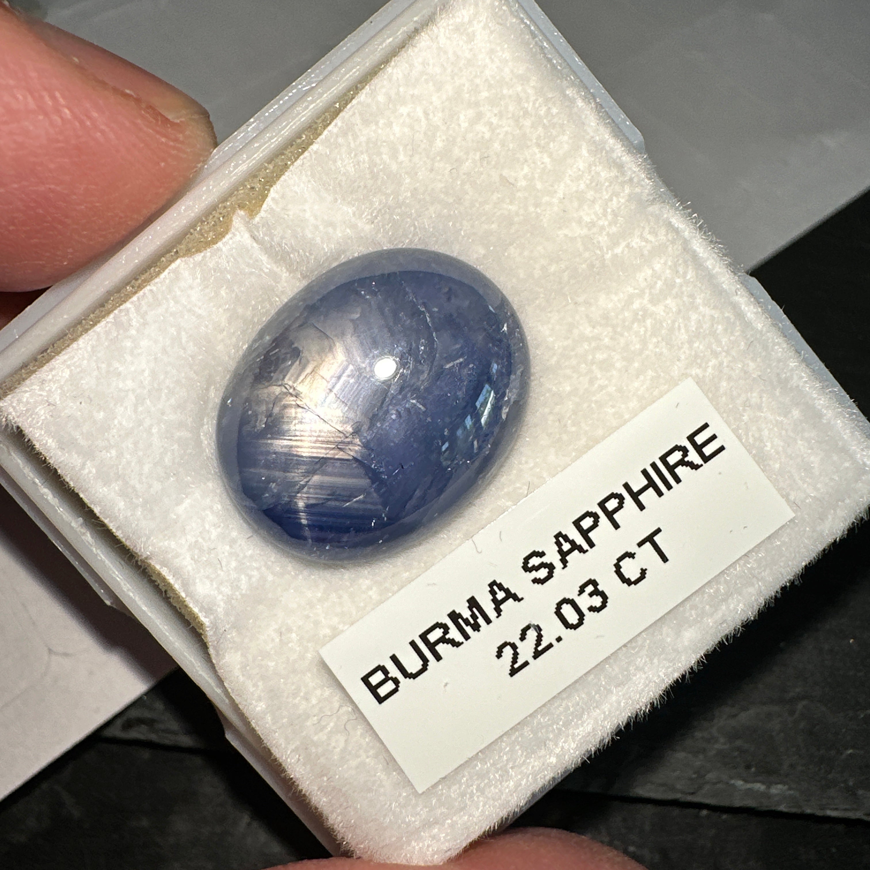 Sapphire Cab, 22.03ct, Mogok, Burma, Untreated Unheated