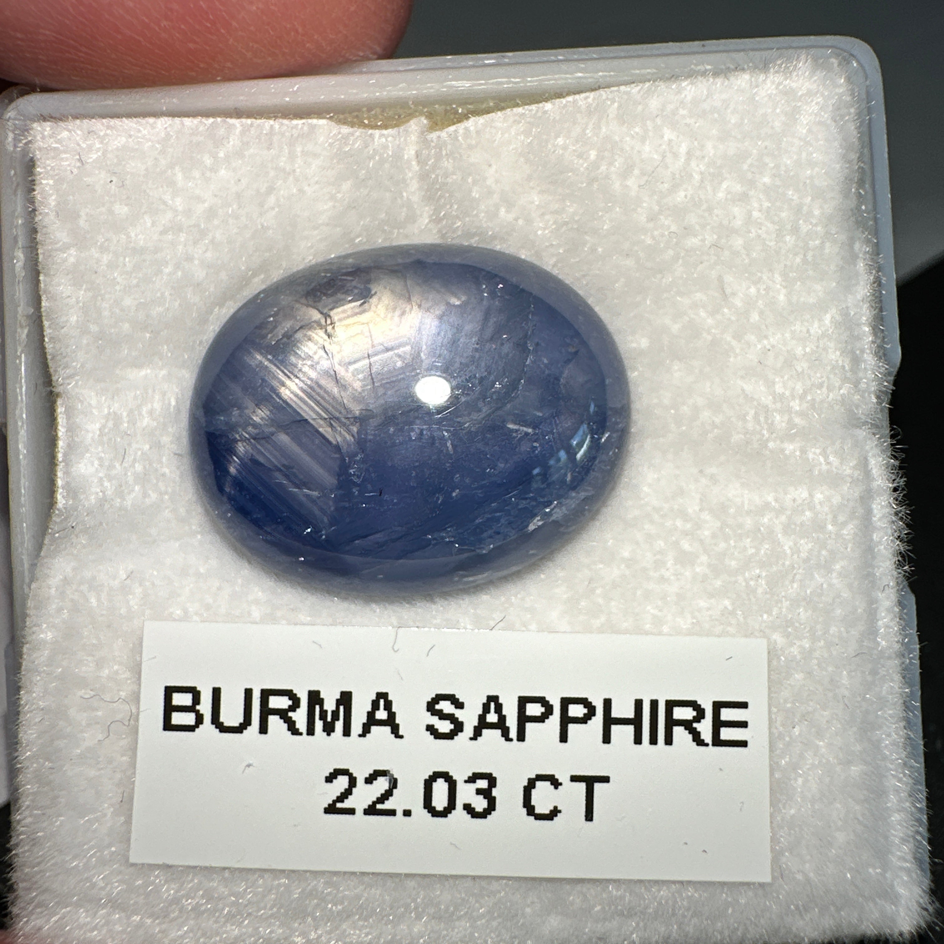 Sapphire Cab, 22.03ct, Mogok, Burma, Untreated Unheated