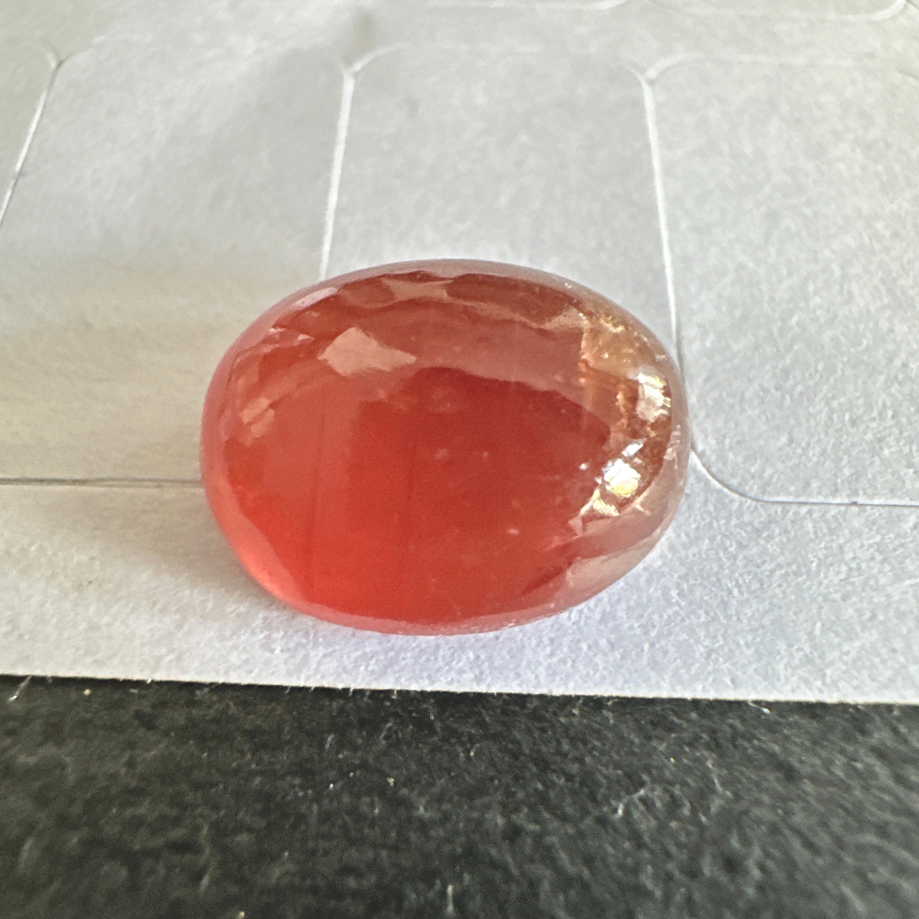 Padparadscha Sapphire Cabochon, 6.57ct, Tanzania, UNTREATED UNHEATED. 11 x 8.2 x 5 mm