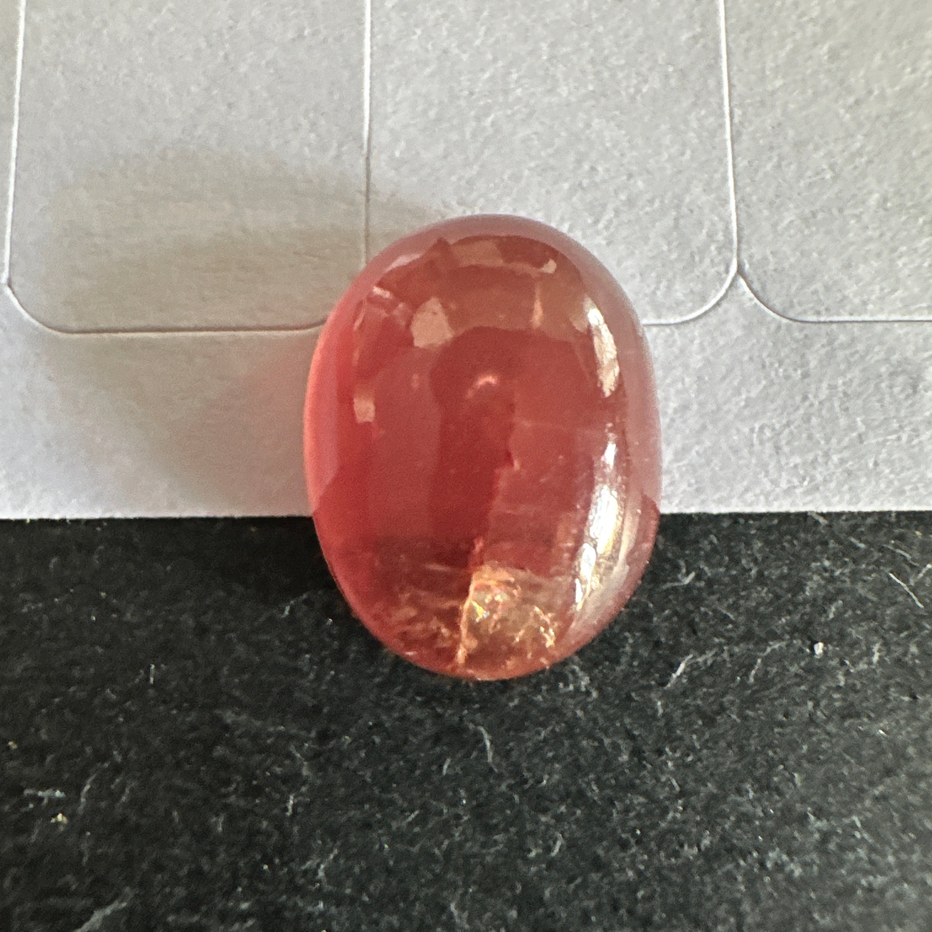 Padparadscha Sapphire Cabochon, 6.57ct, Tanzania, UNTREATED UNHEATED. 11 x 8.2 x 5 mm