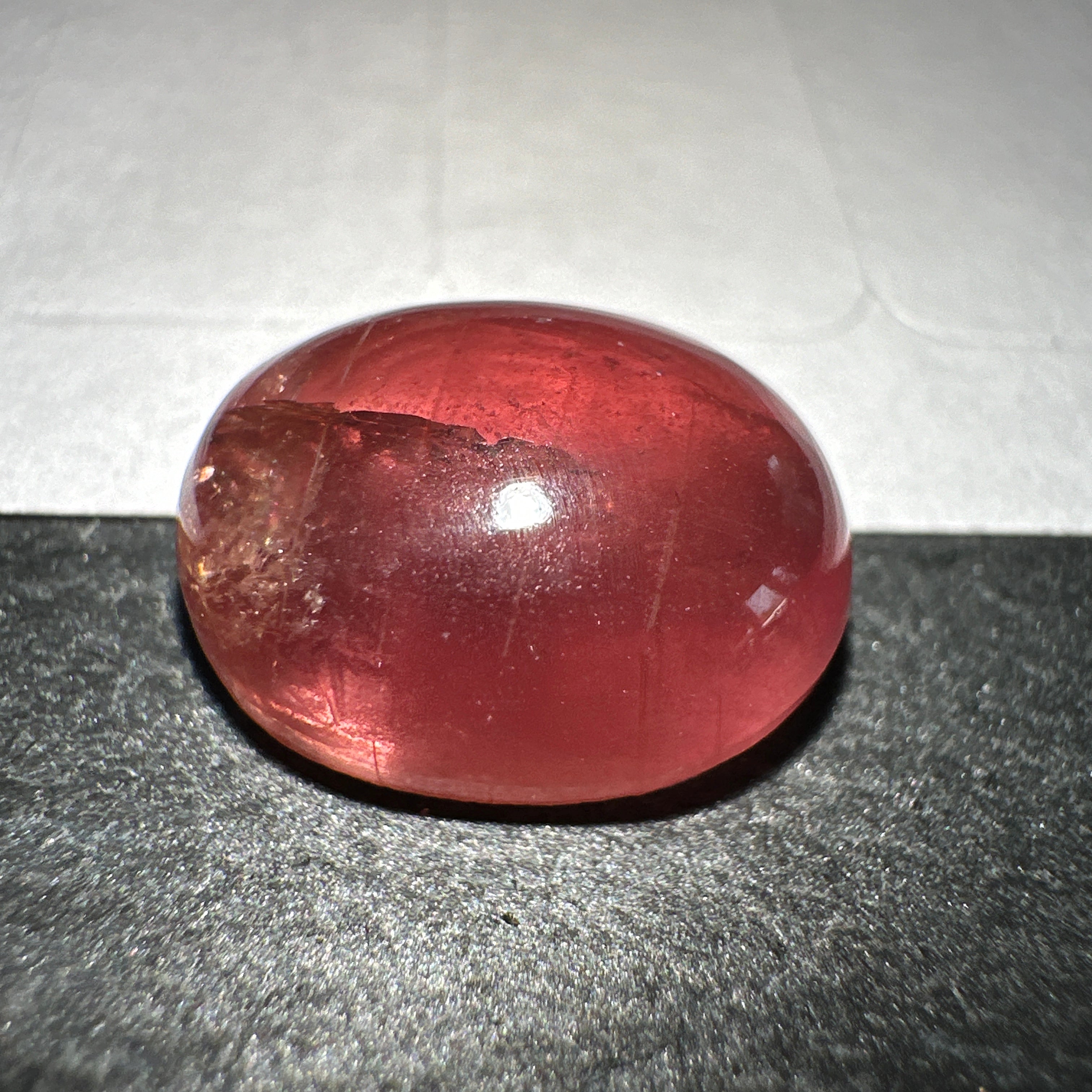 Padparadscha Sapphire Cabochon, 6.57ct, Tanzania, UNTREATED UNHEATED. 11 x 8.2 x 5 mm