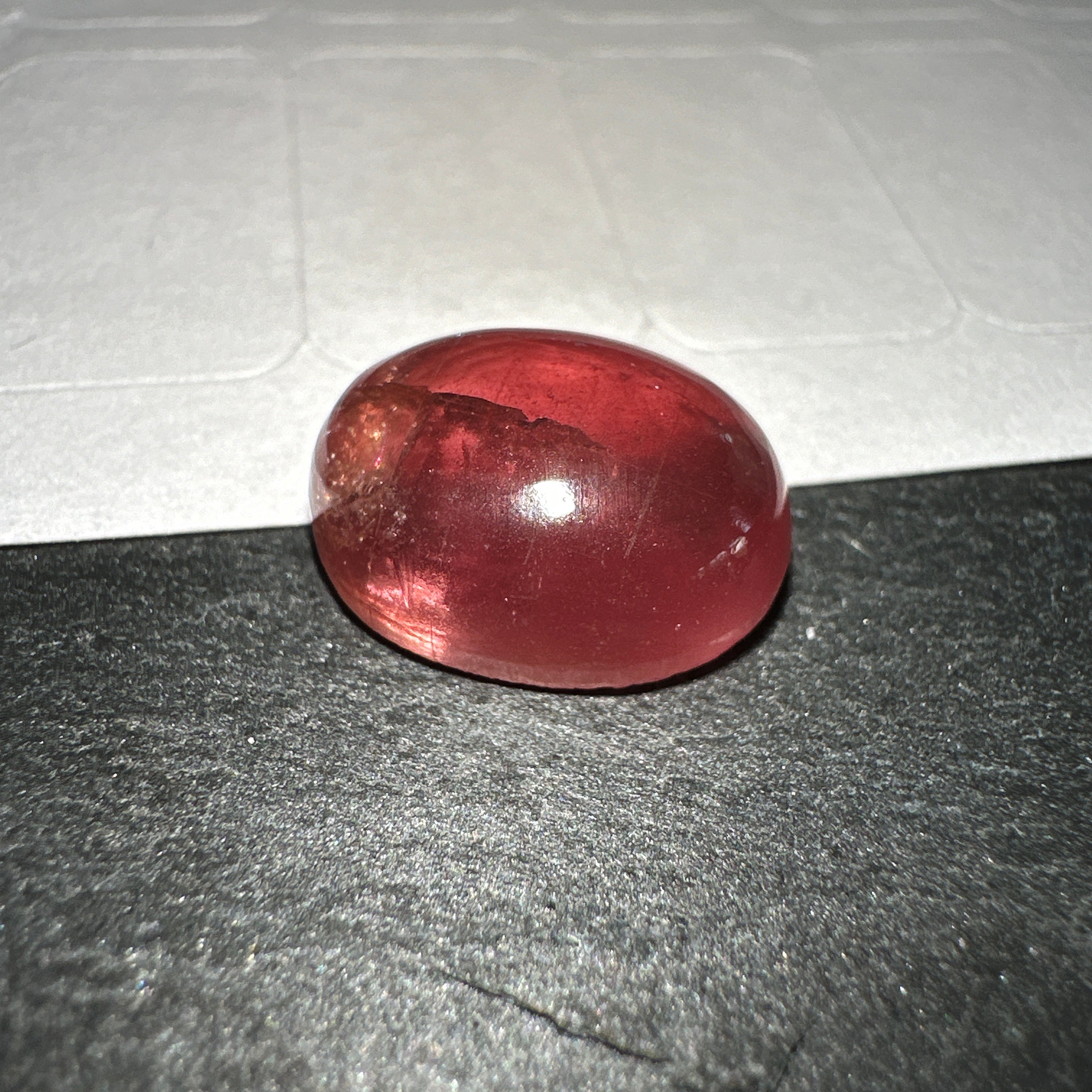 Padparadscha Sapphire Cabochon, 6.57ct, Tanzania, UNTREATED UNHEATED. 11 x 8.2 x 5 mm