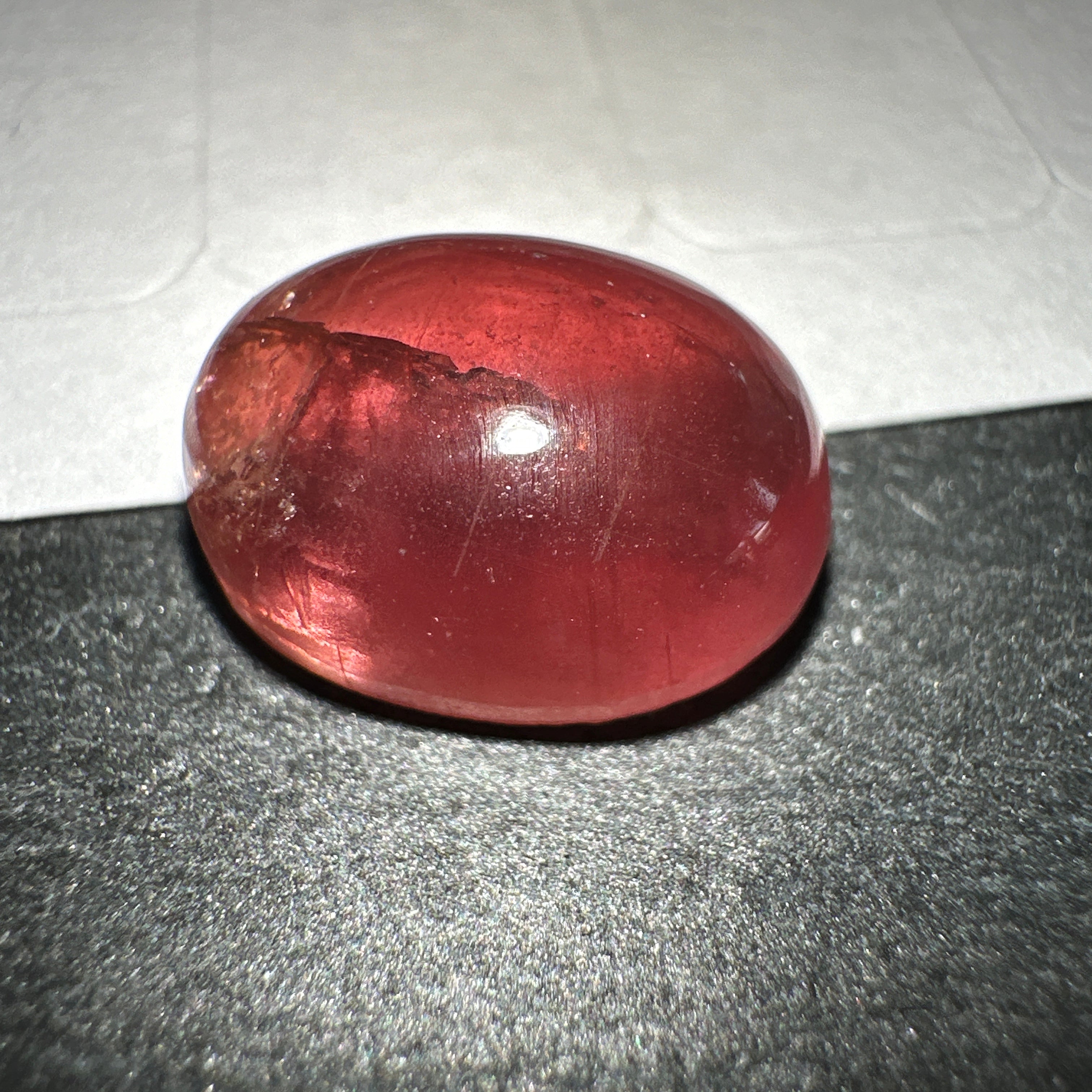 Padparadscha Sapphire Cabochon, 6.57ct, Tanzania, UNTREATED UNHEATED. 11 x 8.2 x 5 mm