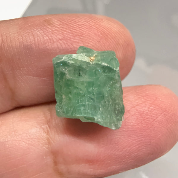 Emerald Crystal, 8.66ct, Tanzania, Untreated Unheated, specimen grade, flattish shape