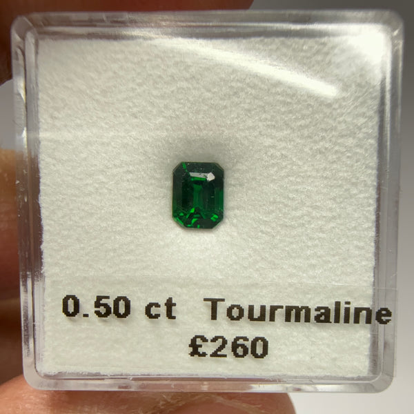 Chrome Tourmaline, 0.50ct, Tanzania, Untreated Unheated, native cut