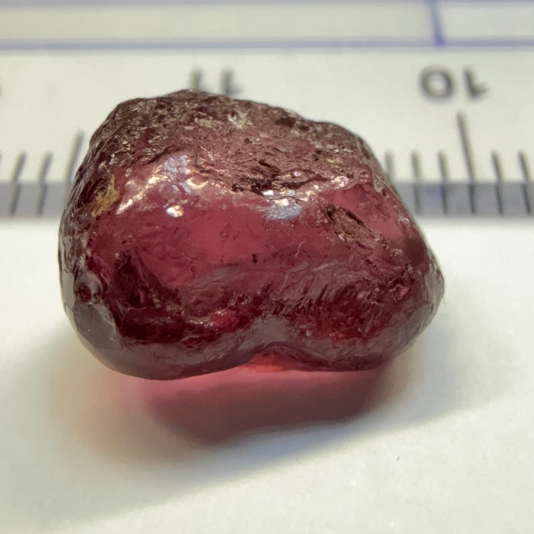 Tanzanian Garnet, 7.54ct, very slight silk on one side with a few tiny spots near the skin towards the end, rest vvs-if, Tanzania, Untreated Unheated