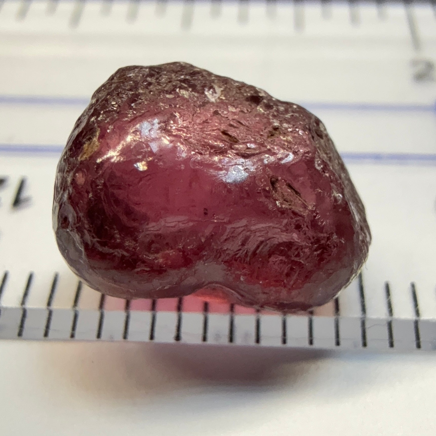 Tanzanian Garnet, 7.54ct, very slight silk on one side with a few tiny spots near the skin towards the end, rest vvs-if, Tanzania, Untreated Unheated